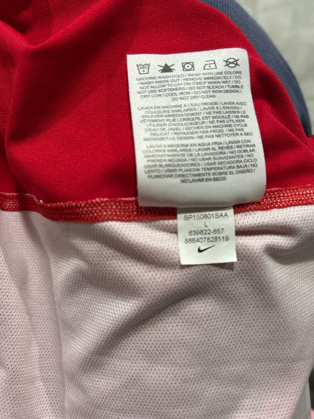 Nike Dri-FIT Tiger Woods Polo Shirt Size L Red Athletic Golf 8