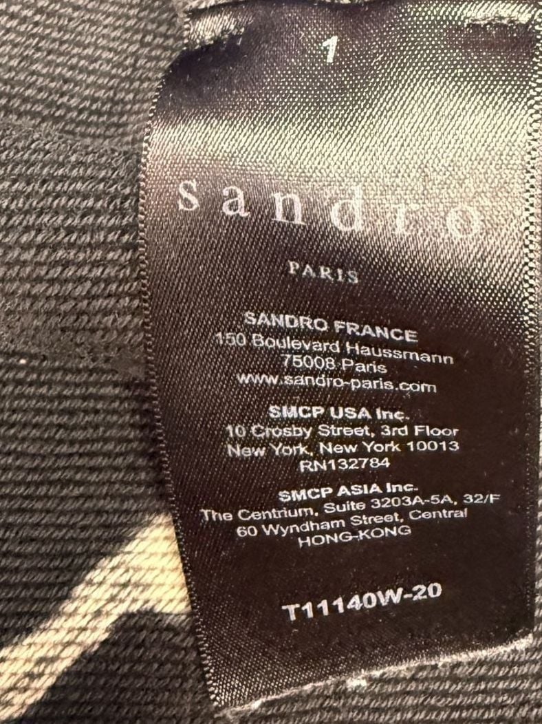 Sandro Paris Tie Dye Hoodie Size 1 Black Distressed Sweatshirt 5