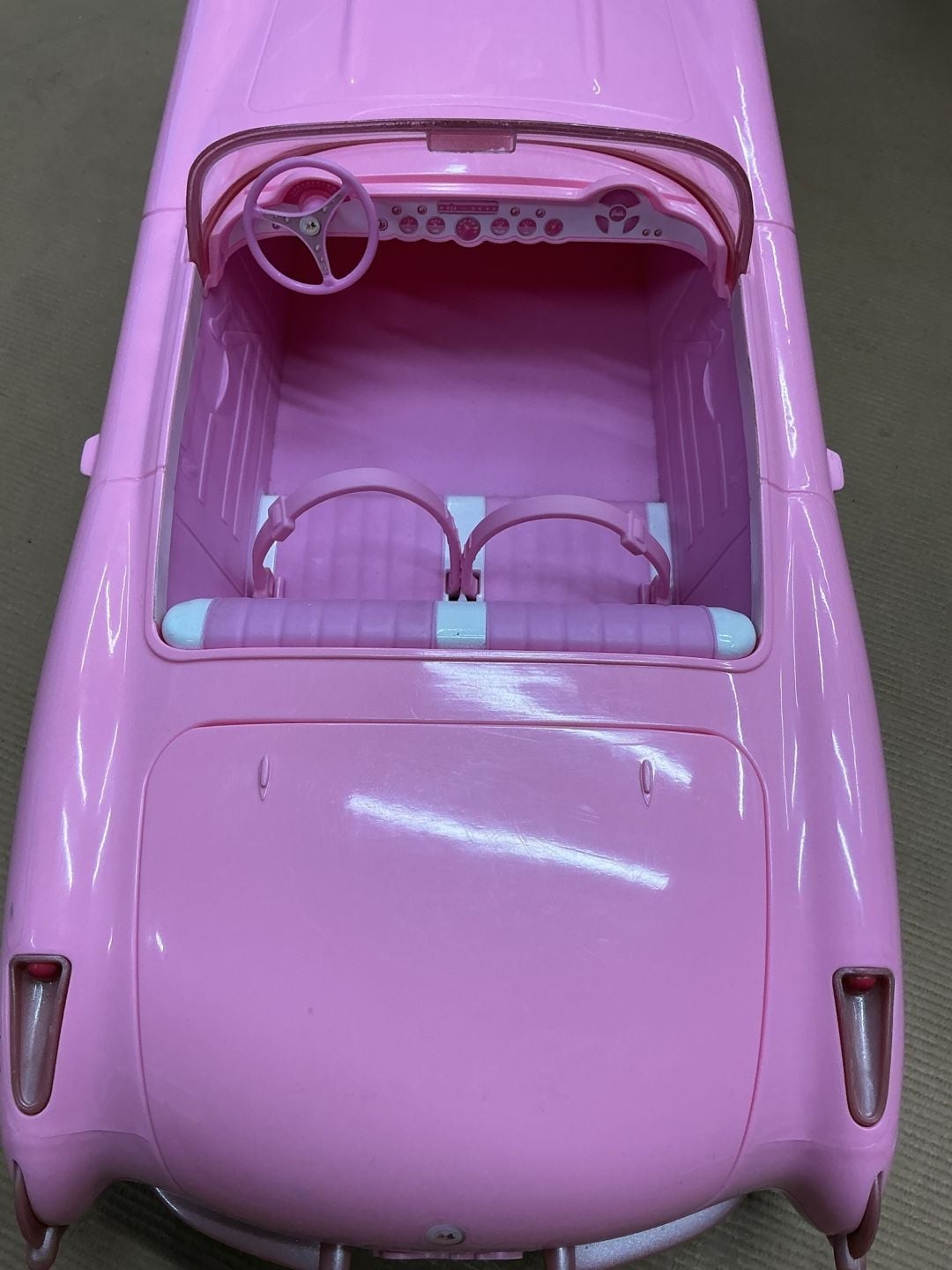 Barbie Pink Corvette Convertible RC Car NO Remote 5