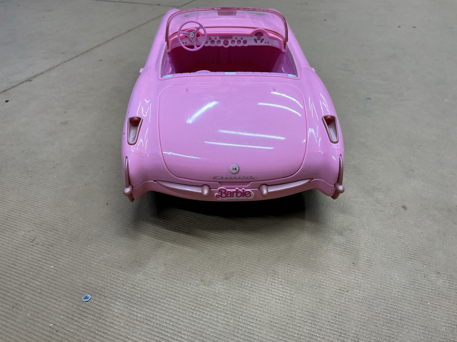 Barbie Pink Corvette Convertible RC Car NO Remote 6