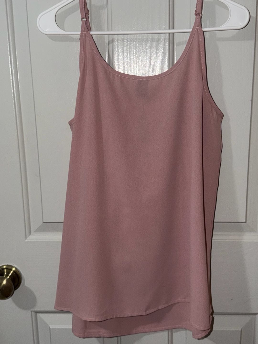 Emery Rose Pleated Cami Tank Top Size L Pink 4