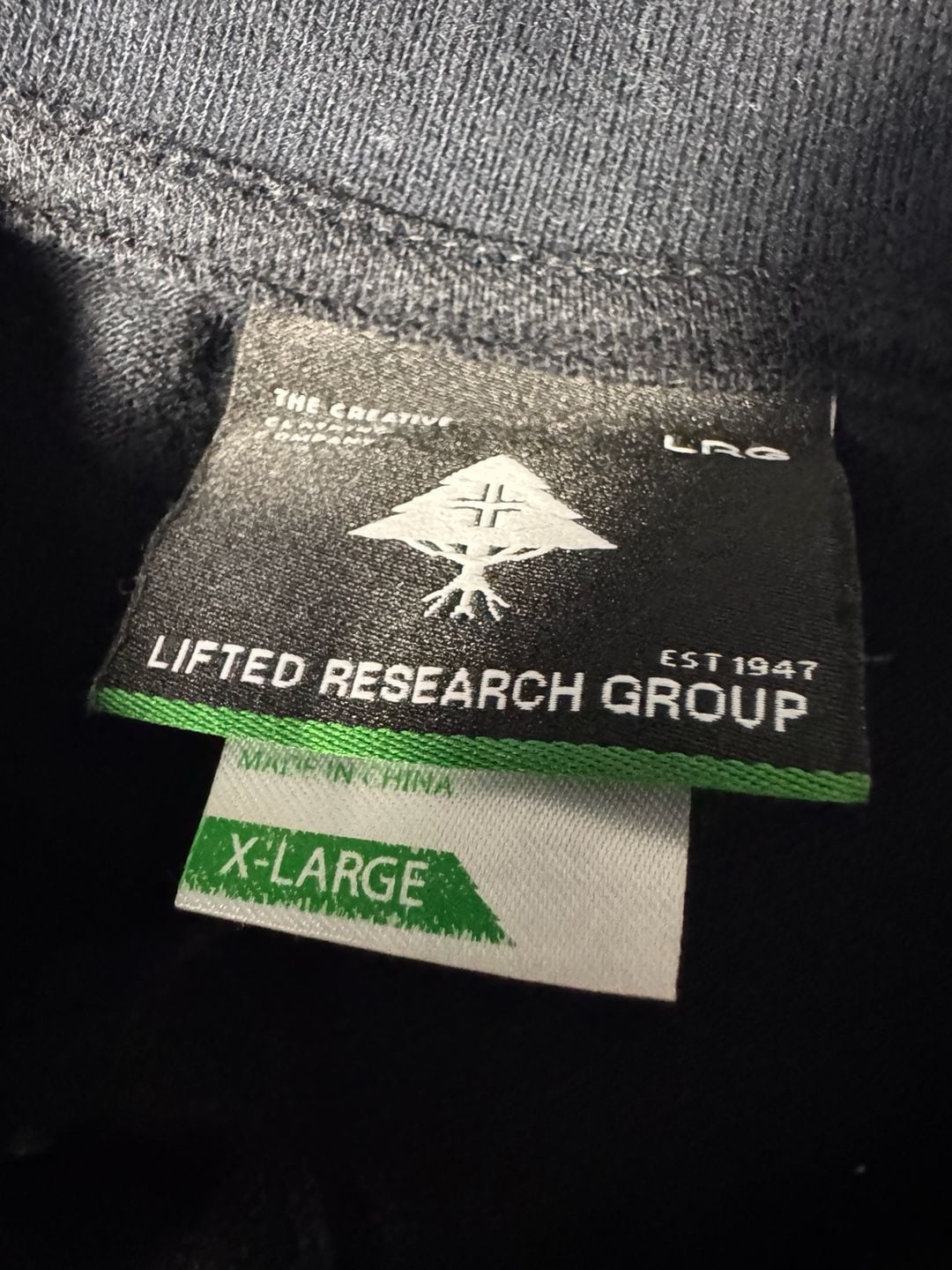 Lifted Research Group LRG Polo Shirt Size X-Large Black Embroidered Logo 4