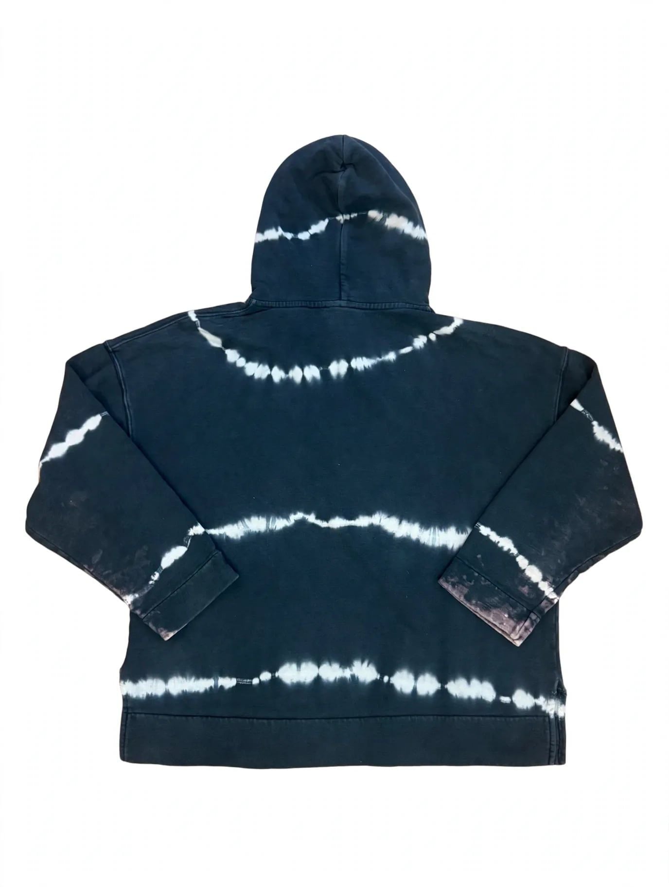 Sandro Paris Tie Dye Hoodie Size 1 Black Distressed Sweatshirt 10