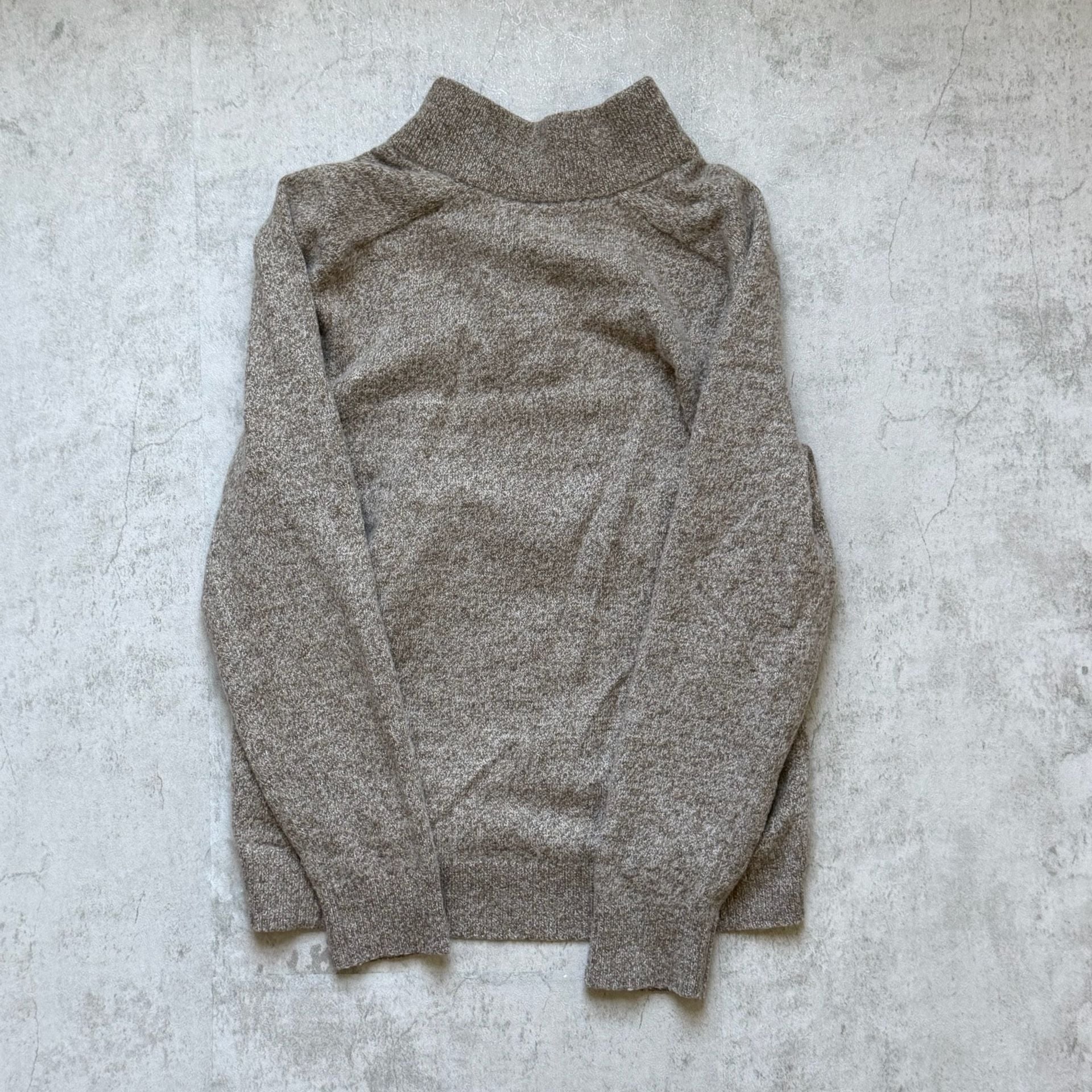 J.Crew 1/2 Zip Pullover Sweater Size M Brown Heather Long Sleeve 7