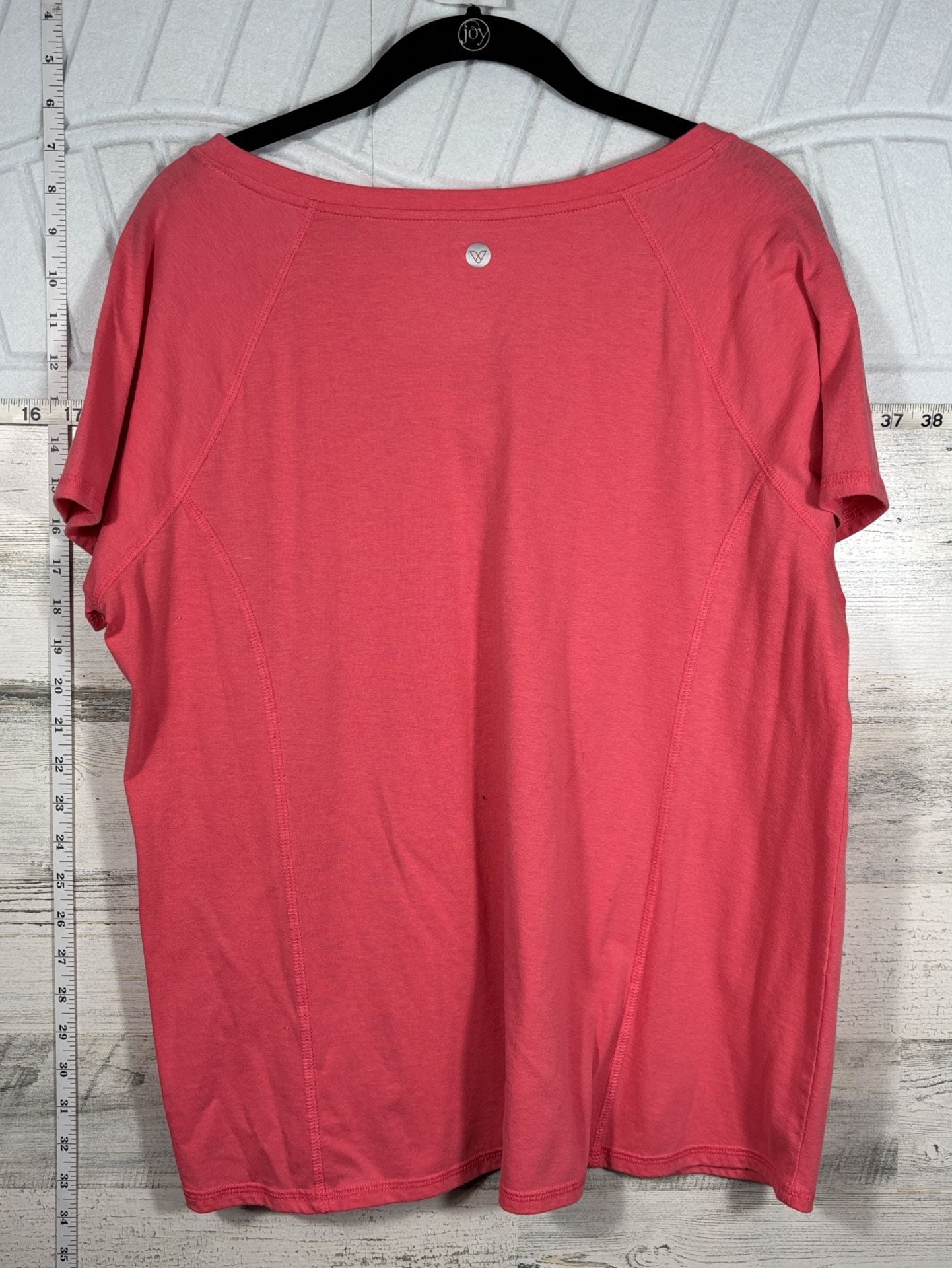 Livi Active T-Shirt Size 14/16 Pink V-Neck Short Sleeve Athletic Top 5