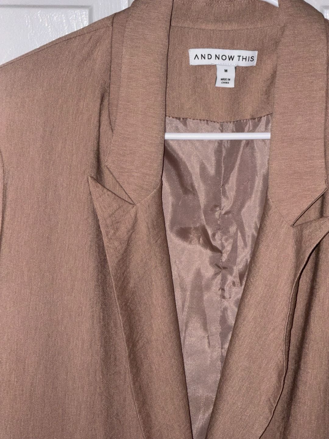 And Now This Blazer Size M Tan Long Sleeve Single Button Jacket 3