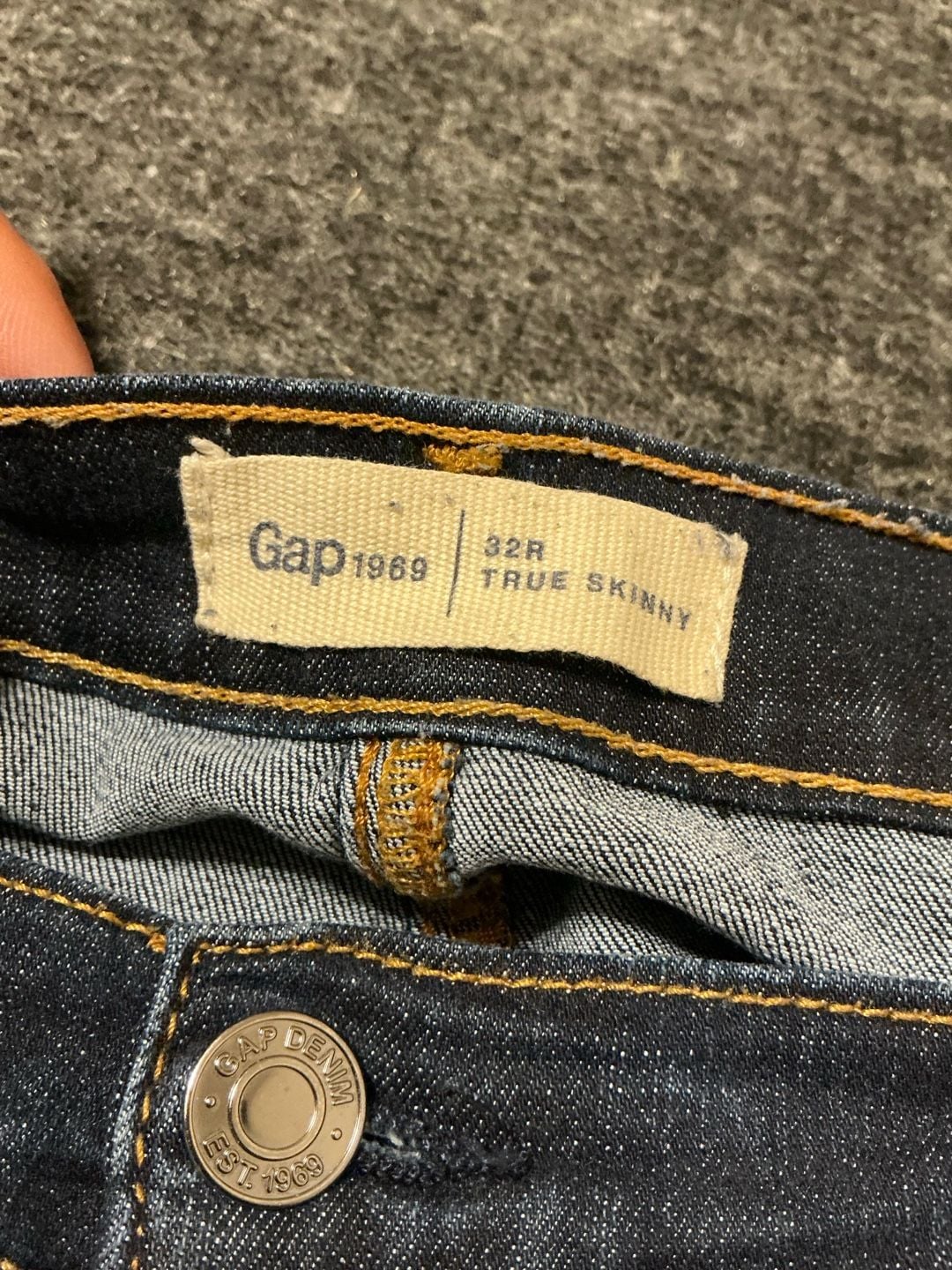 Gap 1969 True Skinny Jeans Womens Size 32R 14 Regular Dark Wash Denim 4