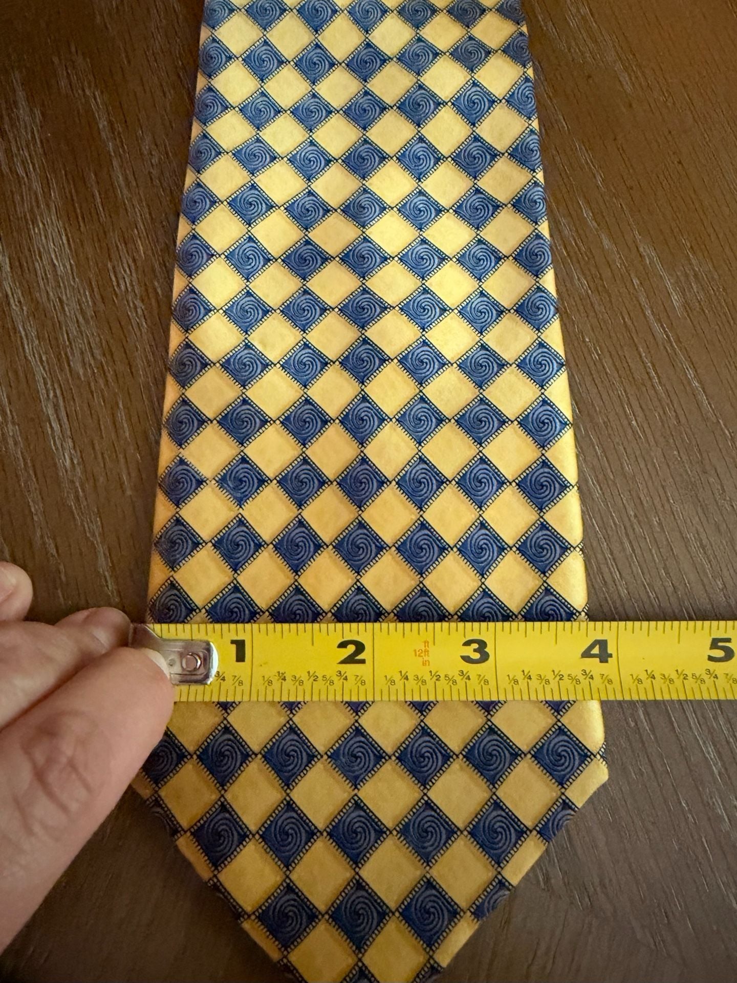 Vintage Salvatore Pellegrino Il Pittore Italiano 100% Silk Geometric Tie 5