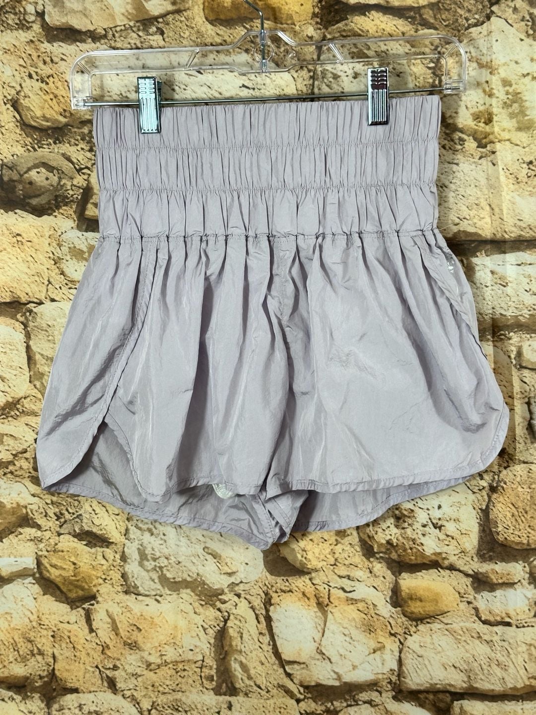 Free People Movement Shorts Size XS Purple Athletic Smocked High Rise 3