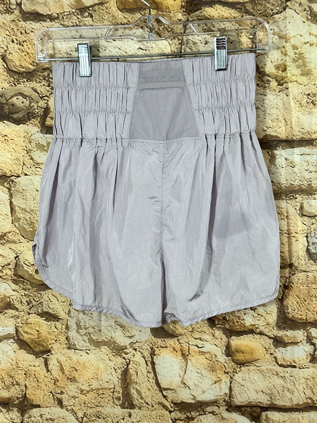 Free People Movement Shorts Size XS Purple Athletic Smocked High Rise 6