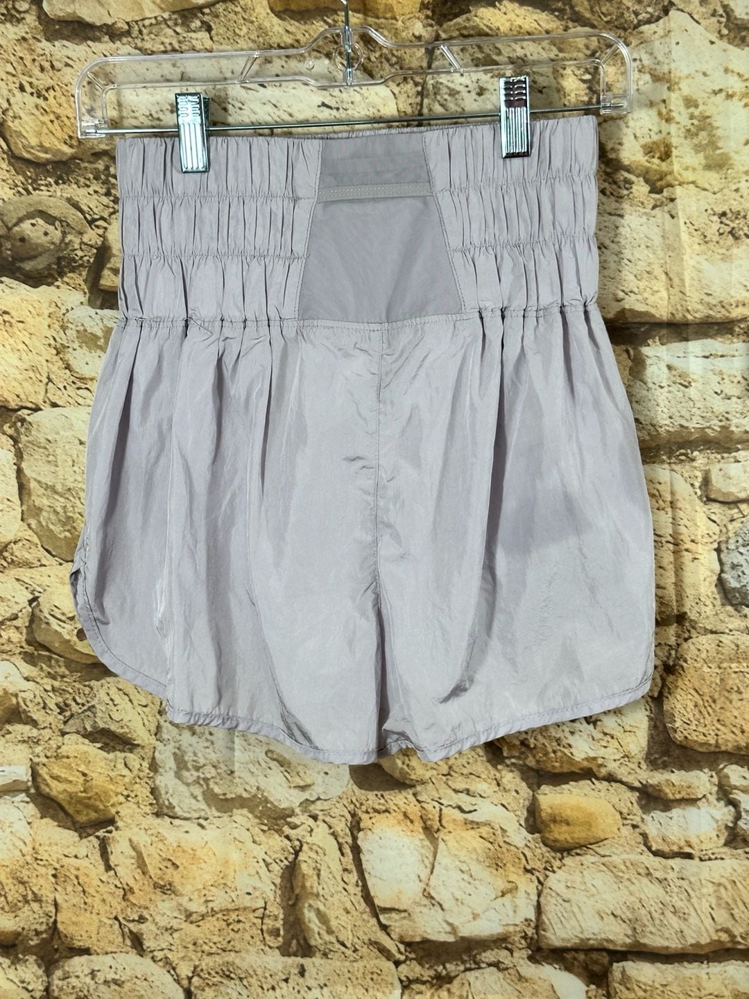 Free People Movement Shorts Size XS Purple Athletic Smocked High Rise 8