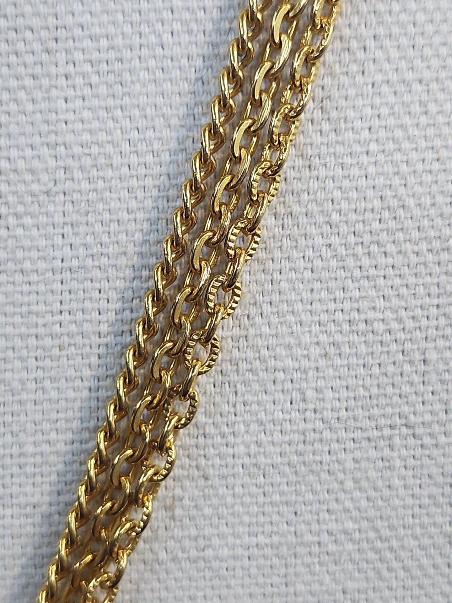 Celebrity Vintage Gold-Tone Multi-Chain Faux Pearl Pendant Necklace 5