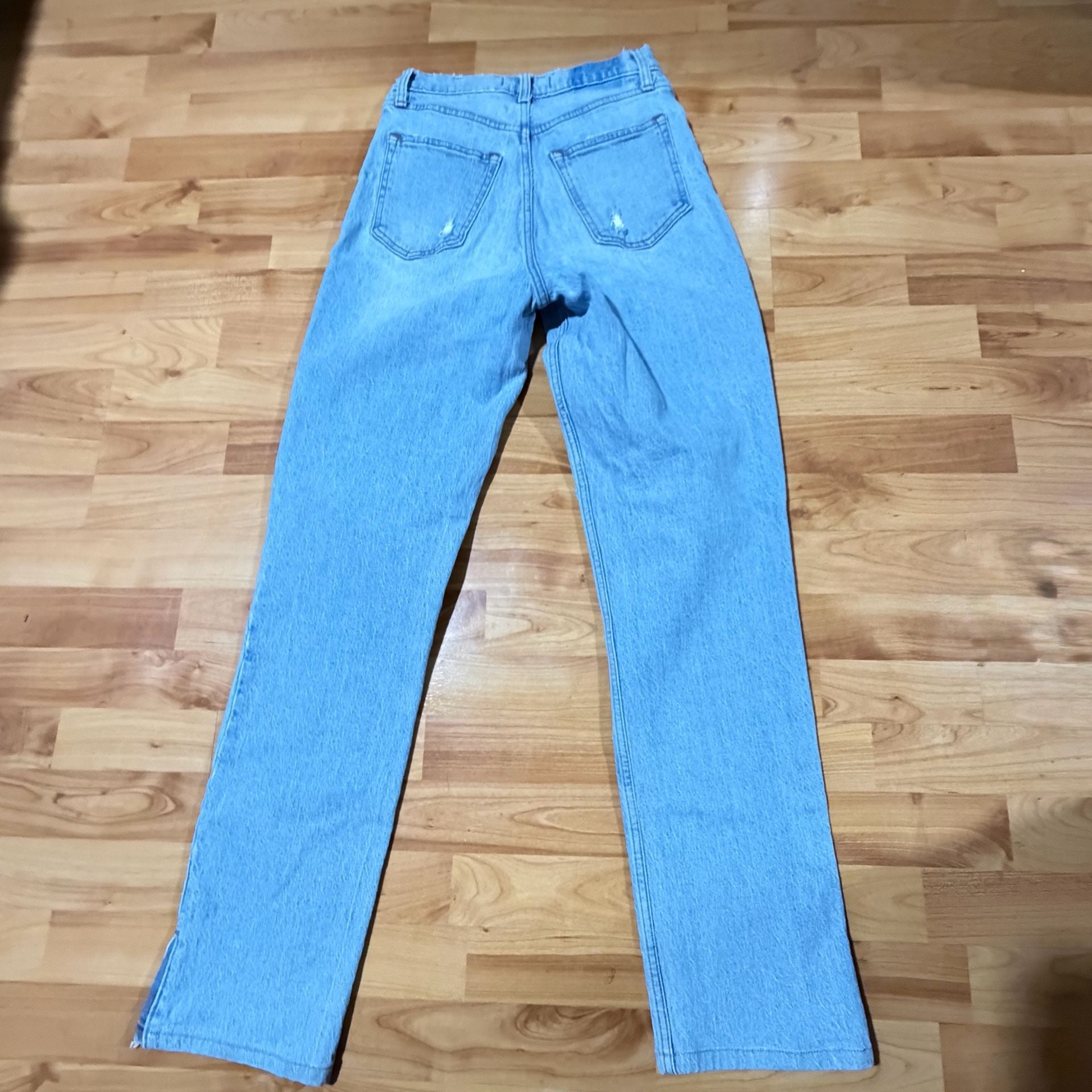 Abercrombie & Fitch Curve Love 90s Straight Ultra High Rise Jeans 27/4 3