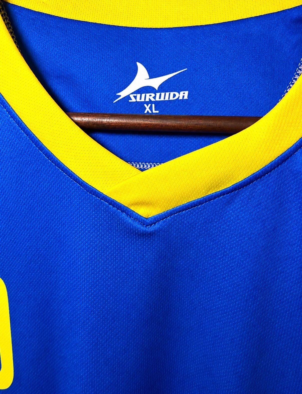 SURWIDA Brazil Soccer Jersey Size XL Blue Yellow 10 Star Graphic 3