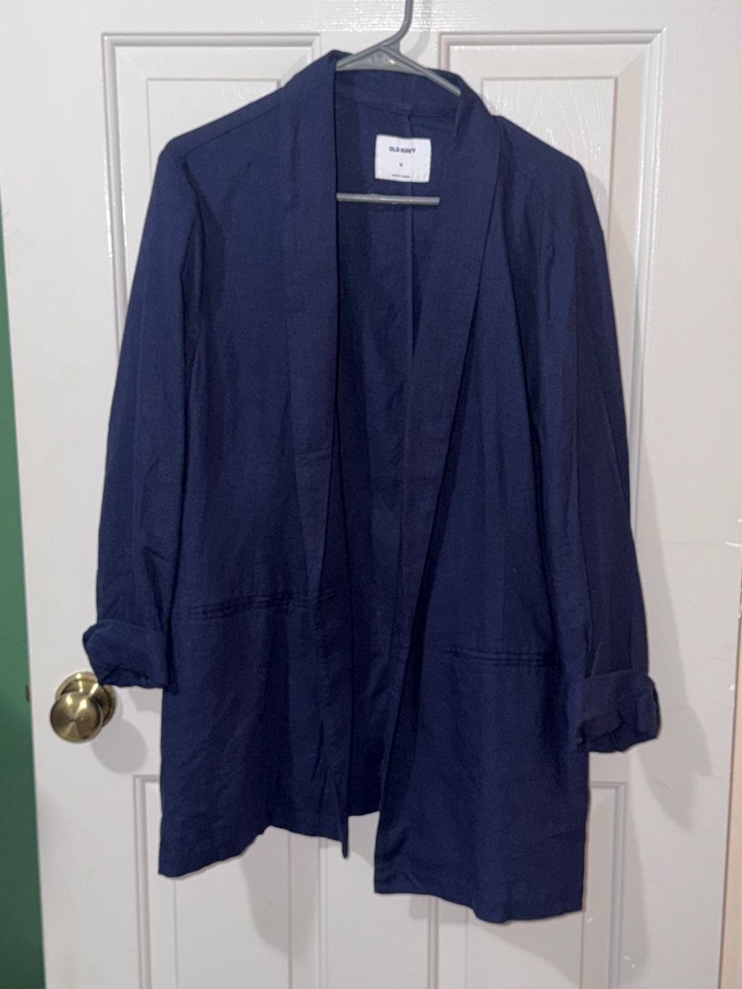Old Navy Open-Front Blazer Size XL Blue 2