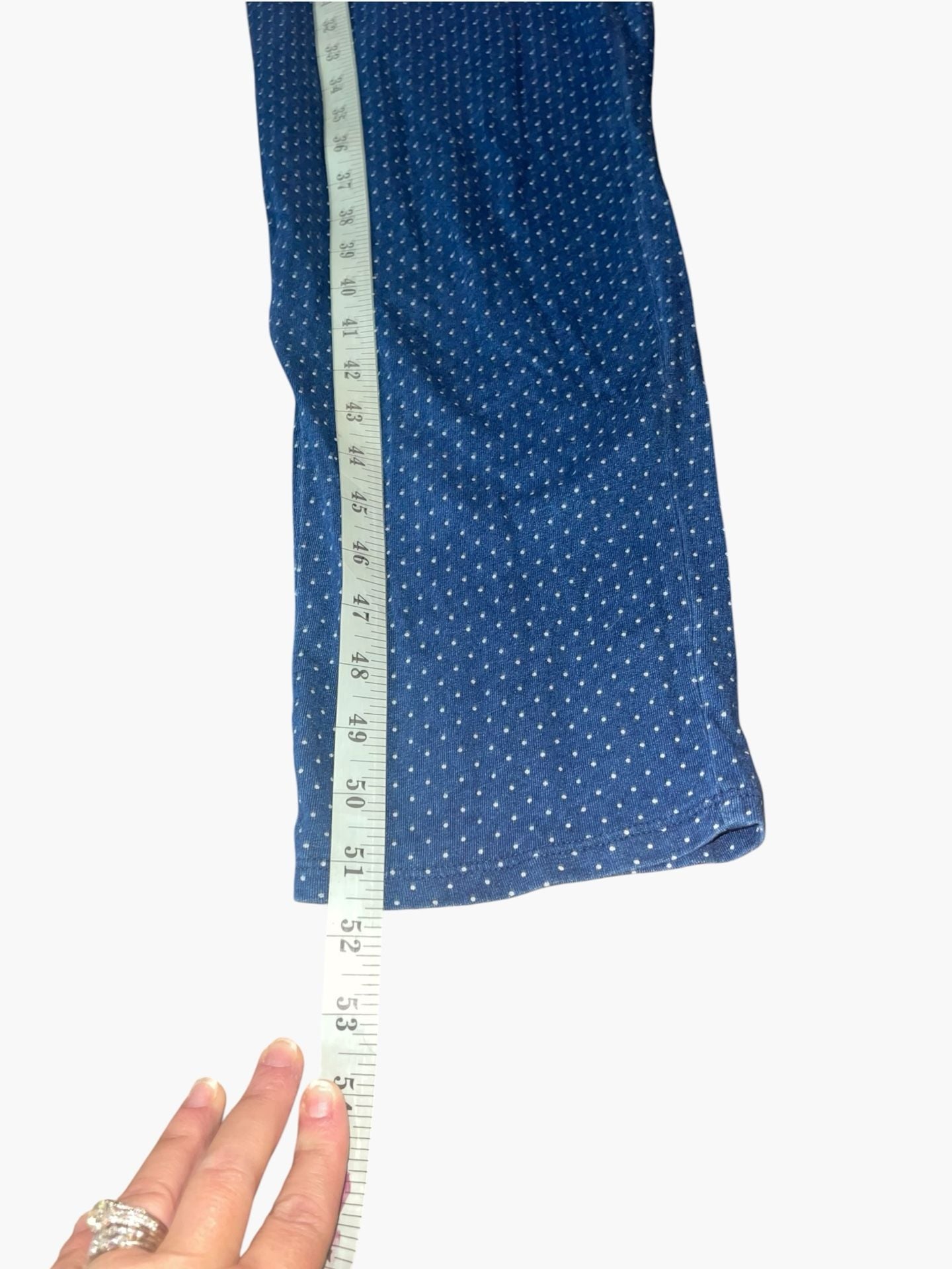 Boden Polka Dot Jumpsuit Size US 8P Blue Short Sleeve Tie Waist 11