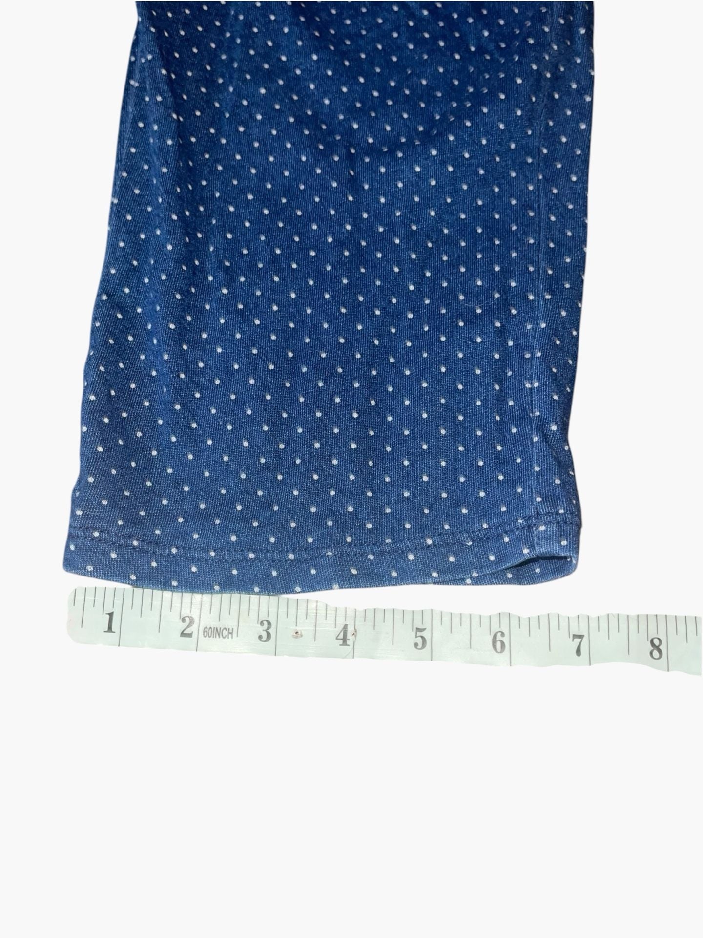 Boden Polka Dot Jumpsuit Size US 8P Blue Short Sleeve Tie Waist 12