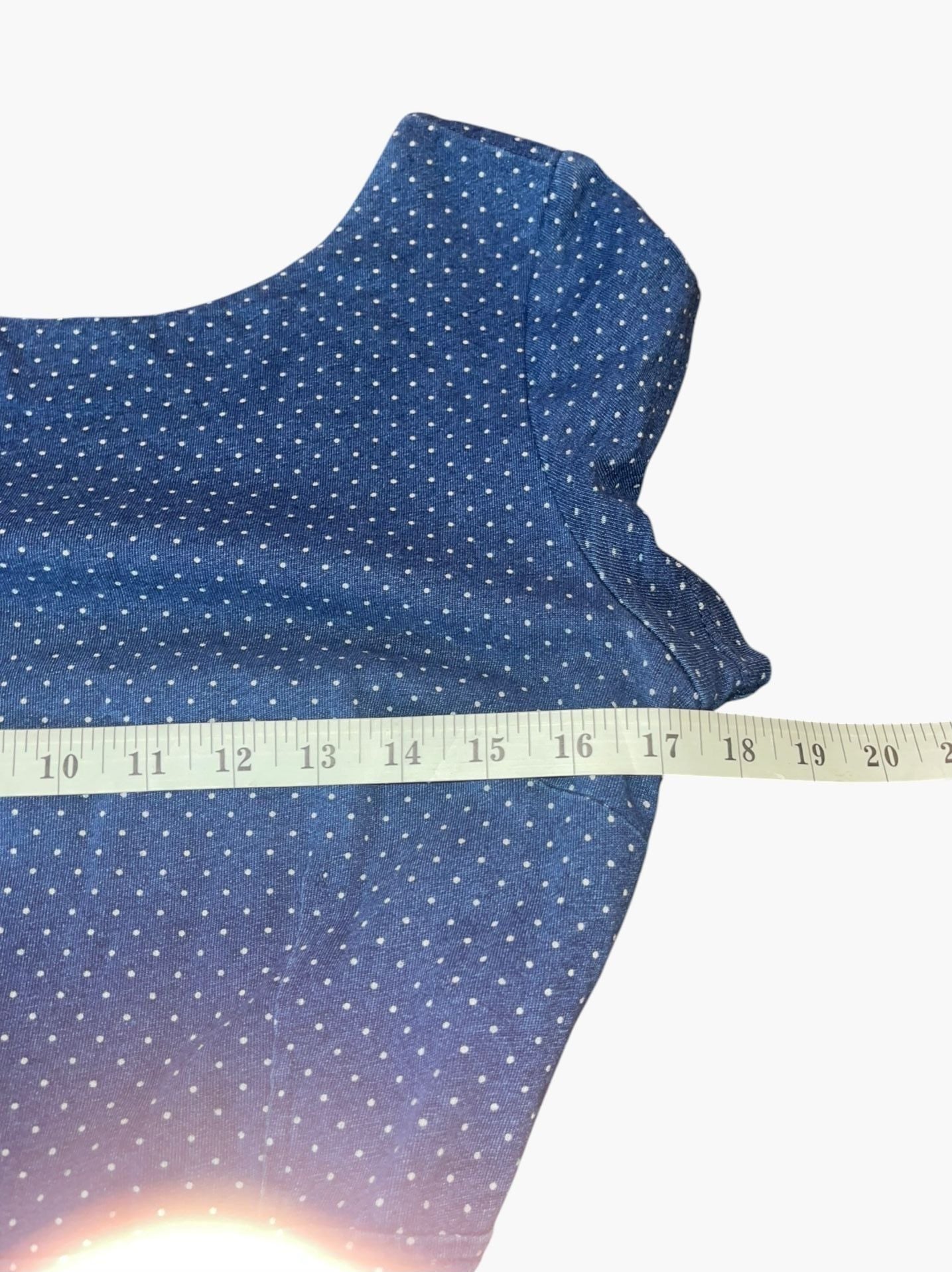 Boden Polka Dot Jumpsuit Size US 8P Blue Short Sleeve Tie Waist 9