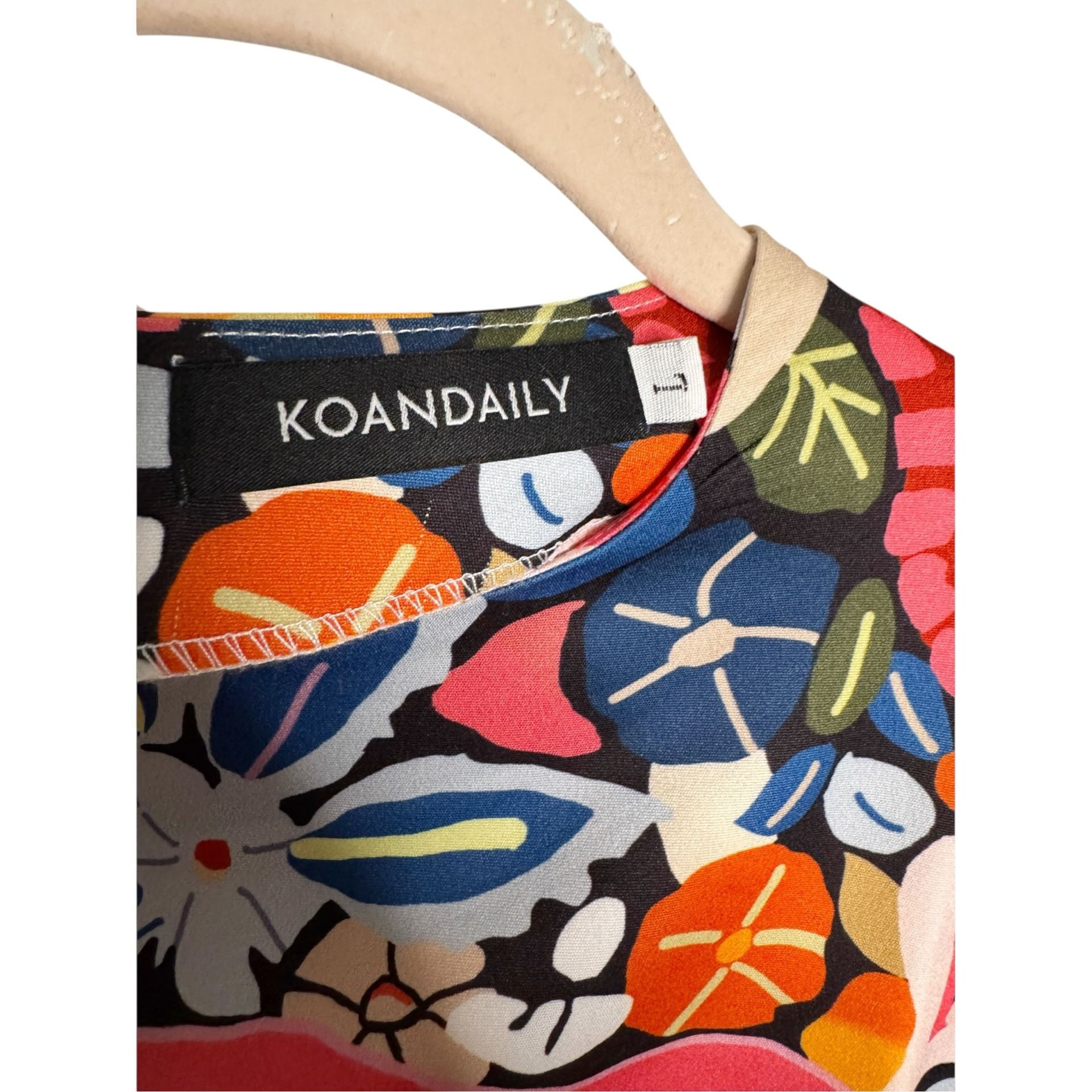 Koandaily Floral Long Sleeve Colorful Dress Size L 4