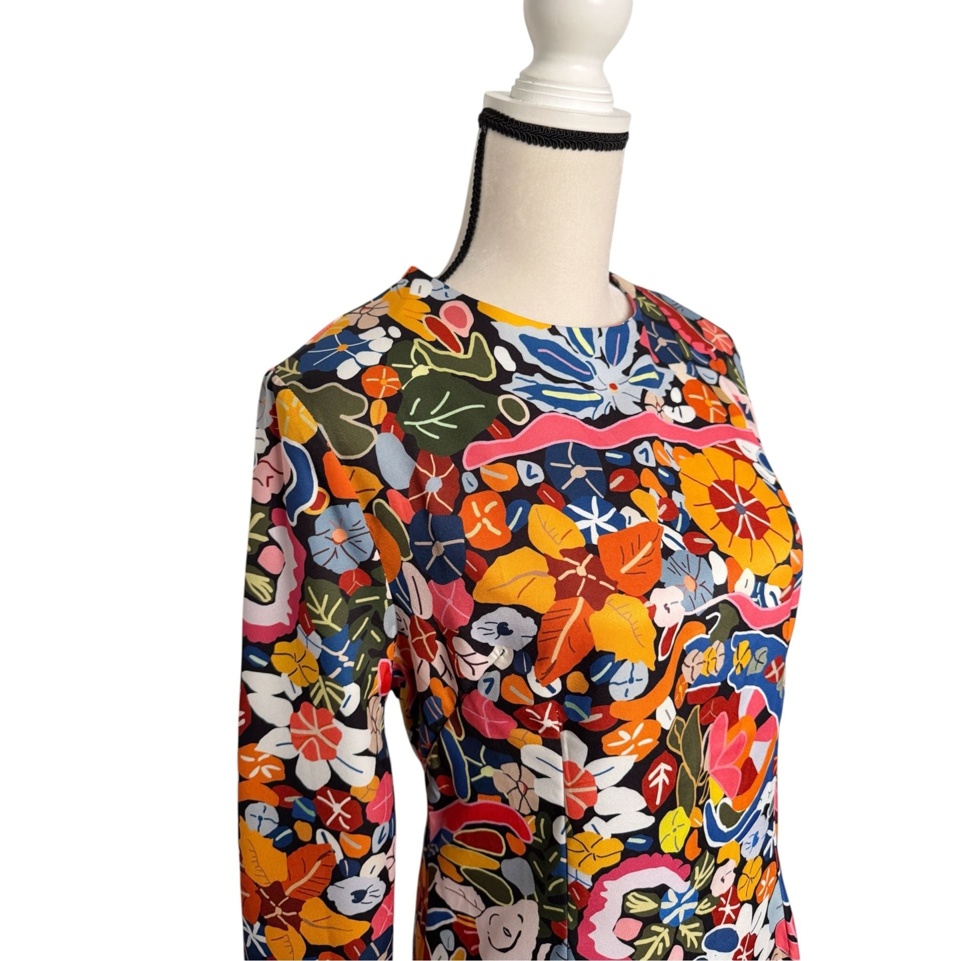 Koandaily Floral Long Sleeve Colorful Dress Size L 5