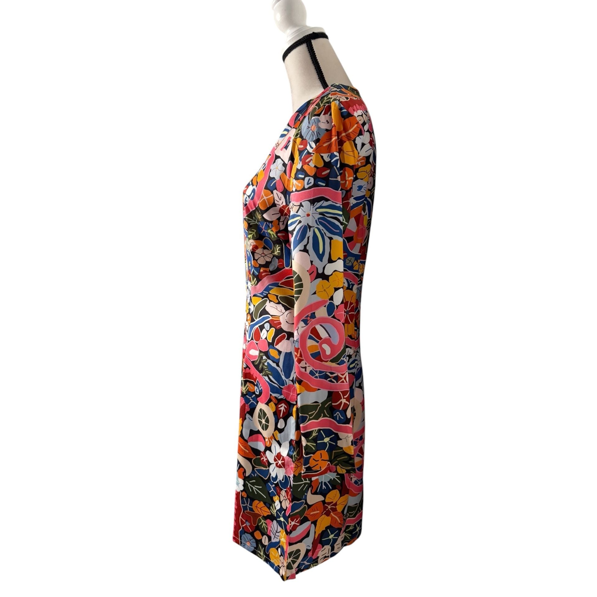 Koandaily Floral Long Sleeve Colorful Dress Size L 6