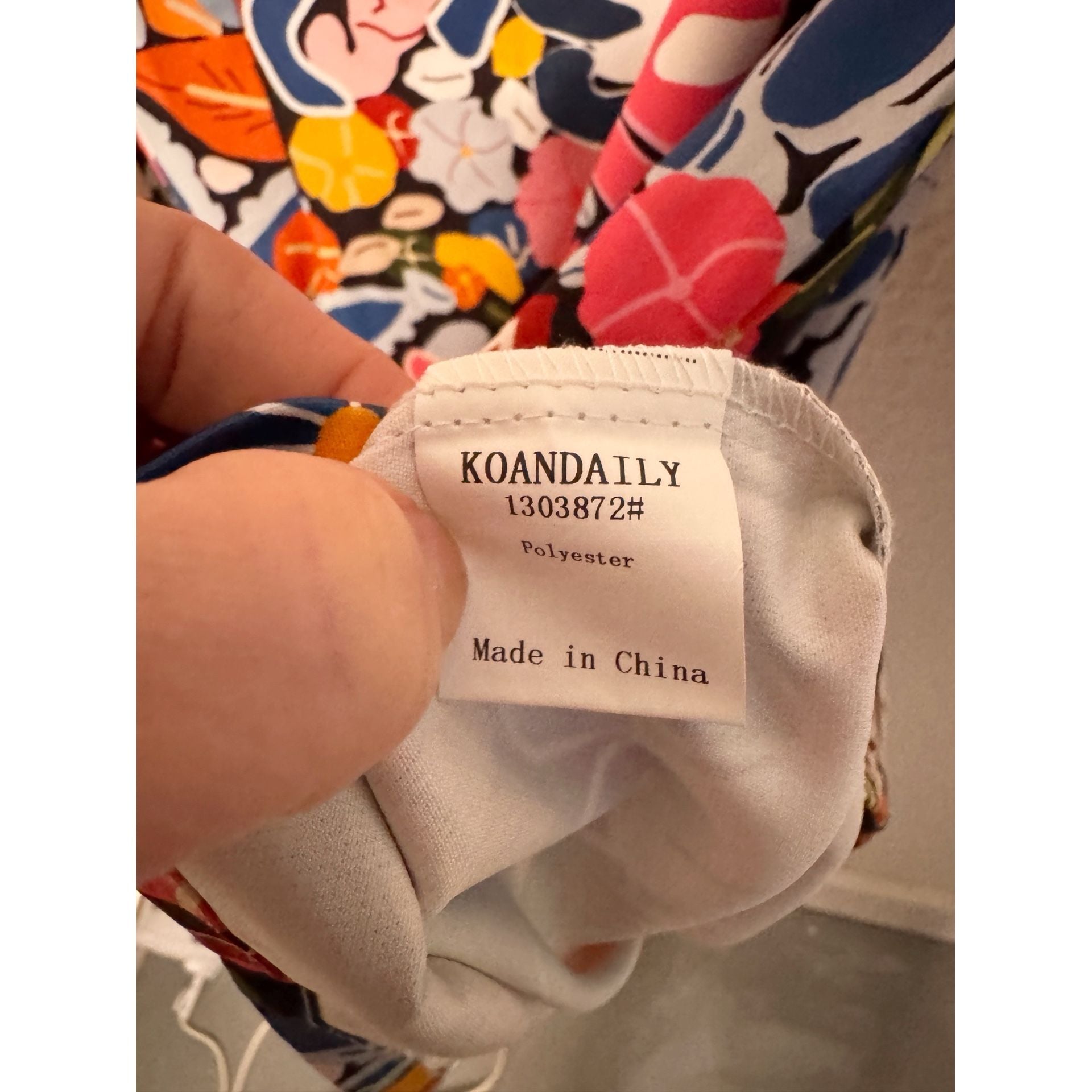Koandaily Floral Long Sleeve Colorful Dress Size L 7