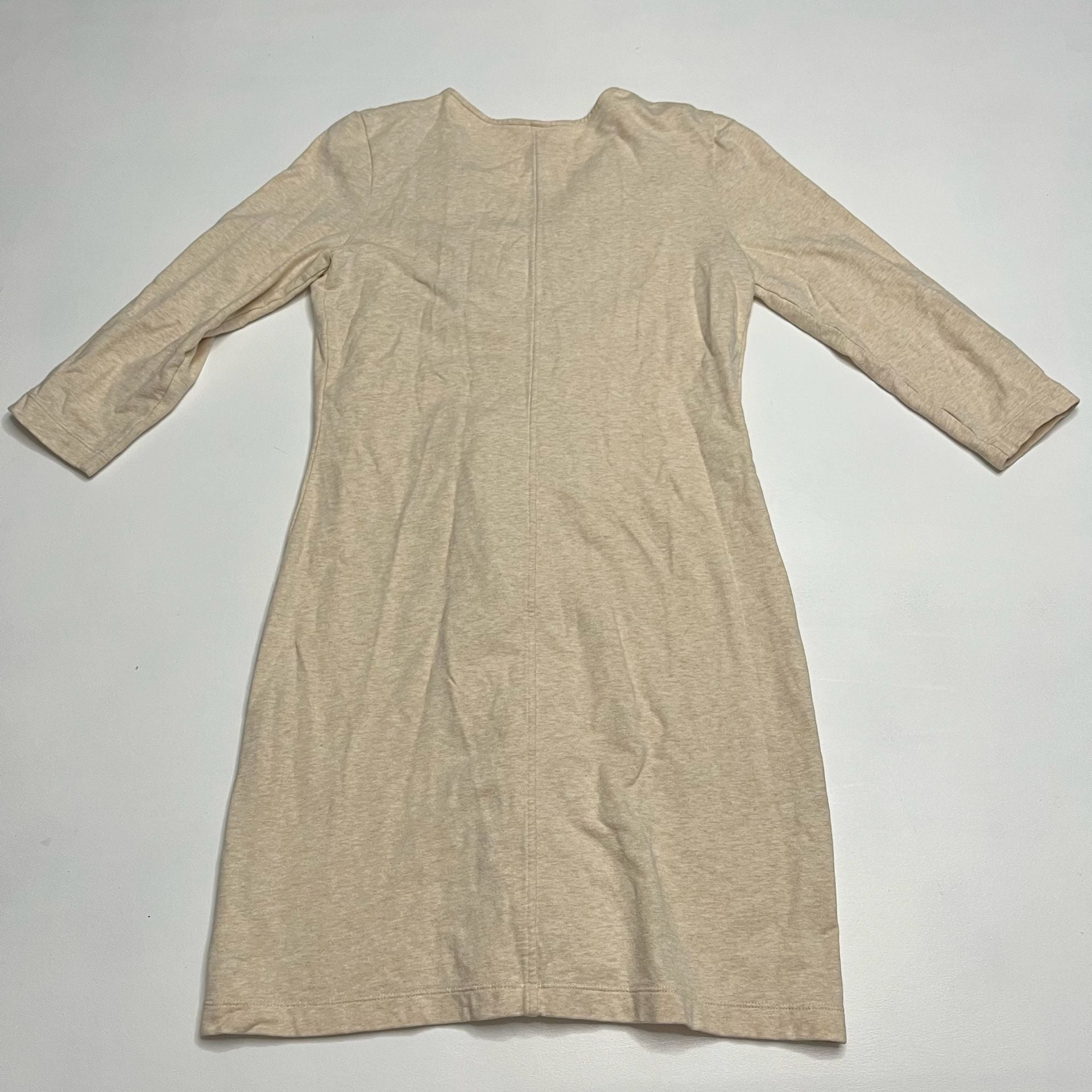 Lilly Pulitzer Clarkson Dress Heathered Camel Embroidered 3/4 Sleeve M 6