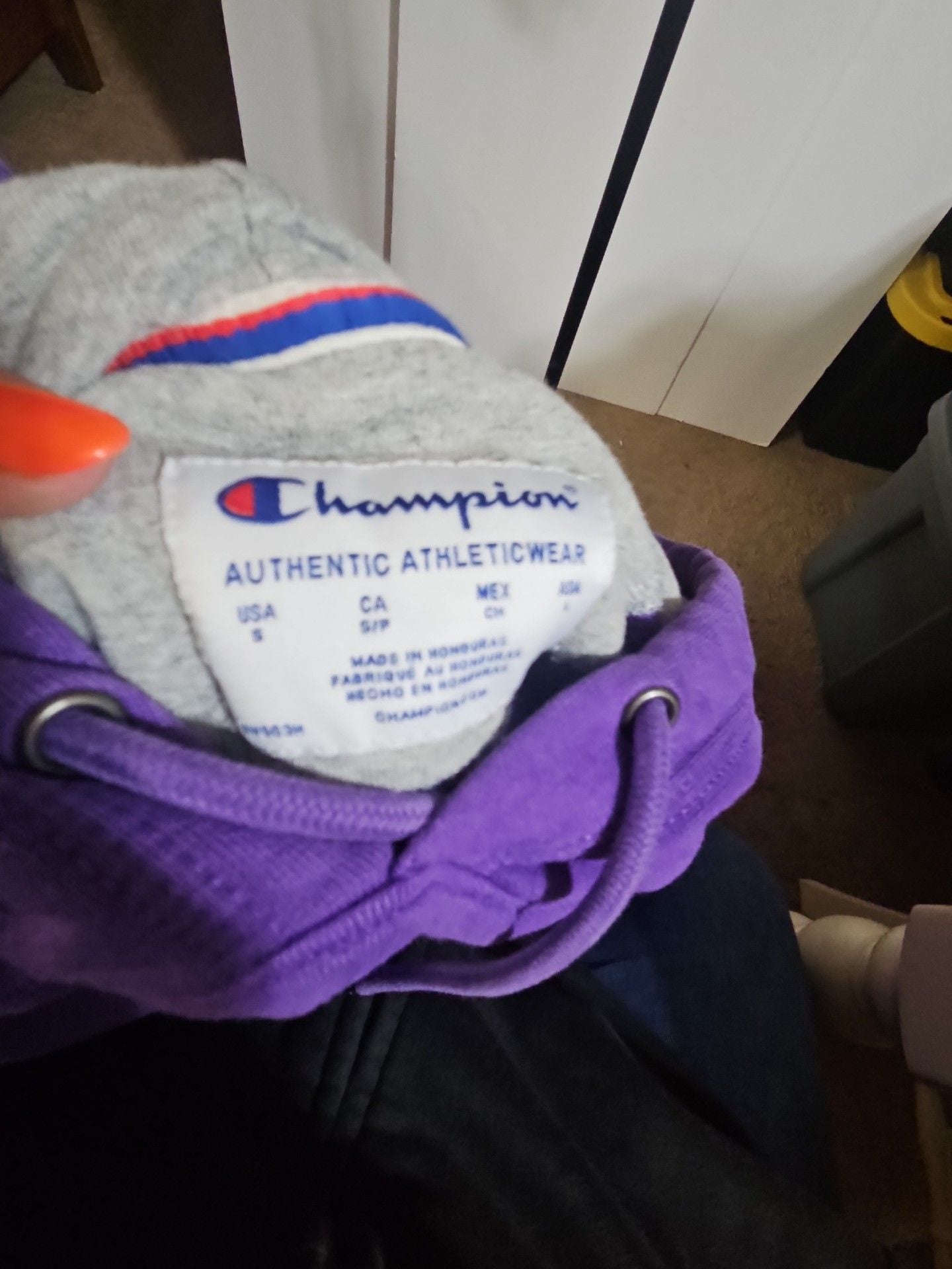 Champion Hoodie Size S Purple Authentic Athleticwear 4