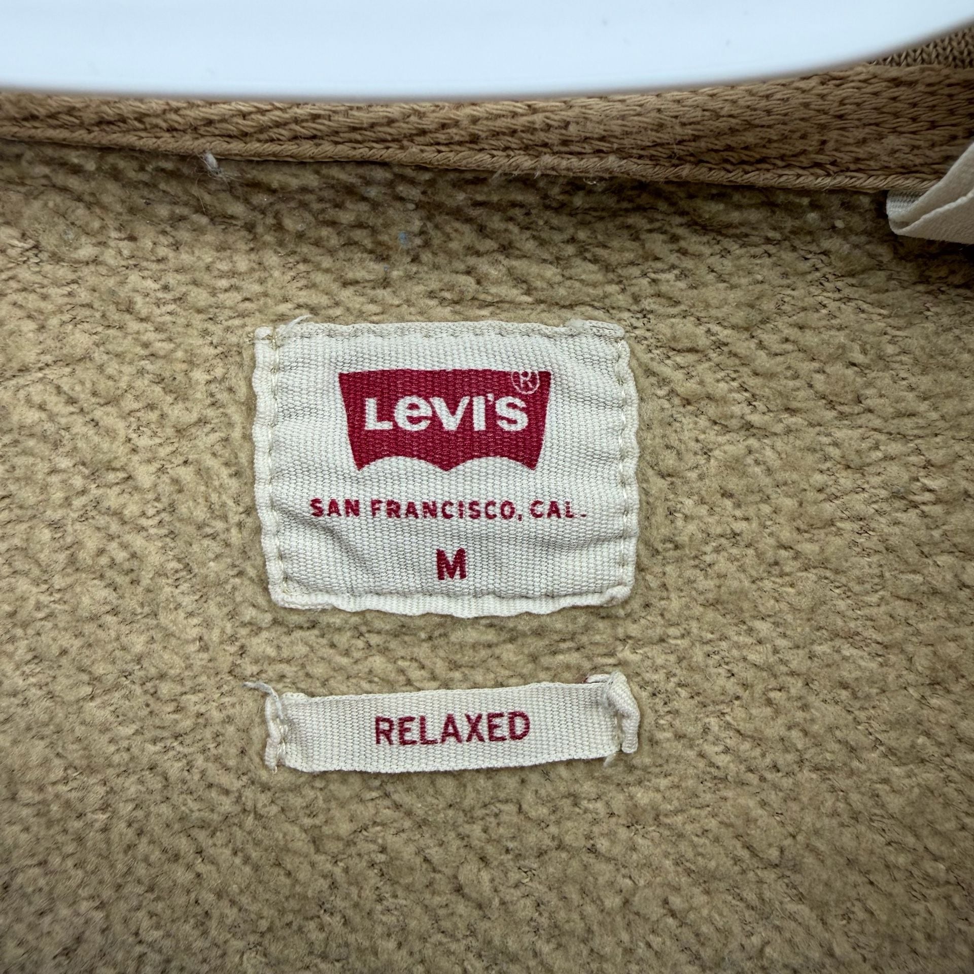 1651 Levi's Hoodie Size M Tan Since 1873 Logo Pullover Sweatshirt 4