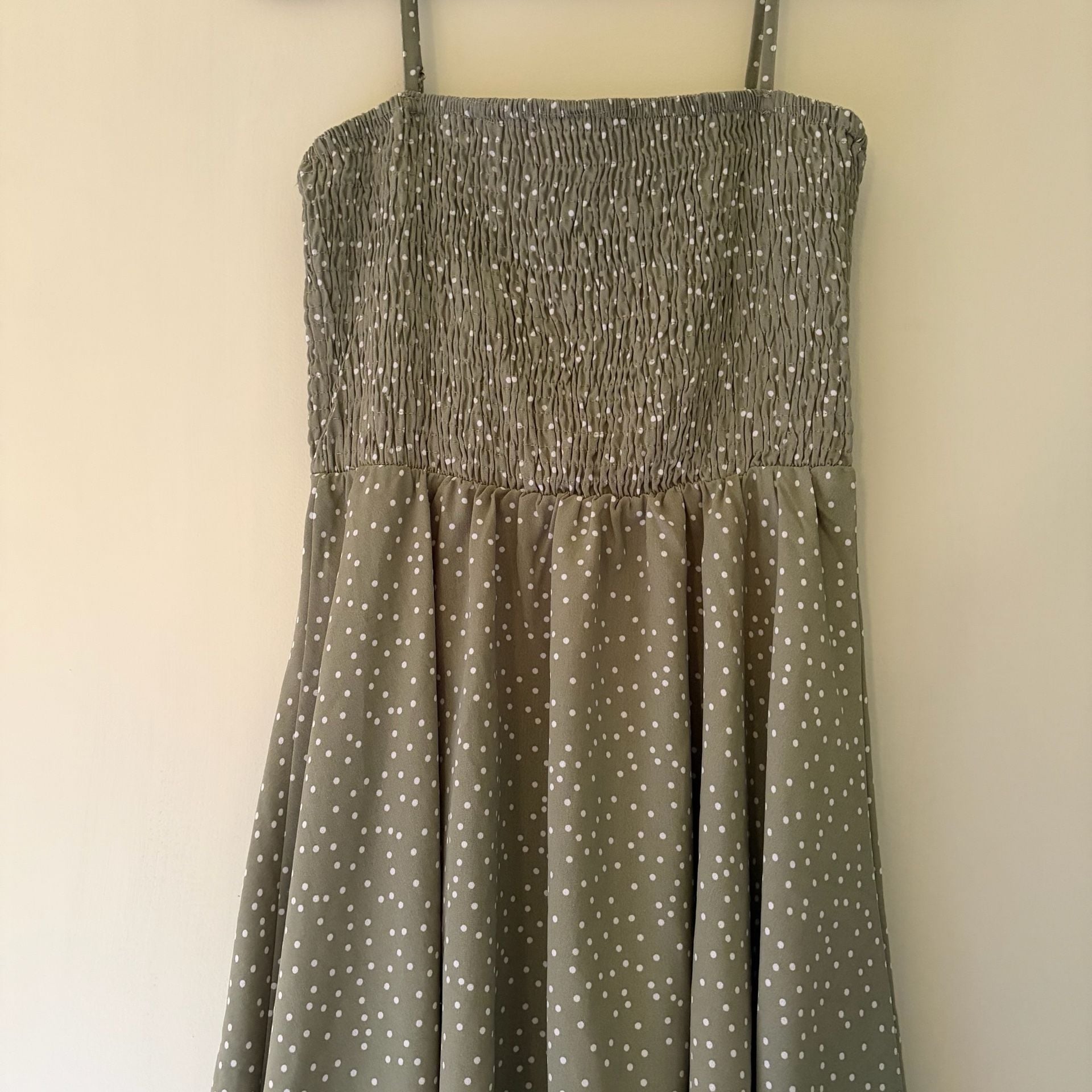 SHEIN Polka Dot Smocked Cami Dress Size XS 3