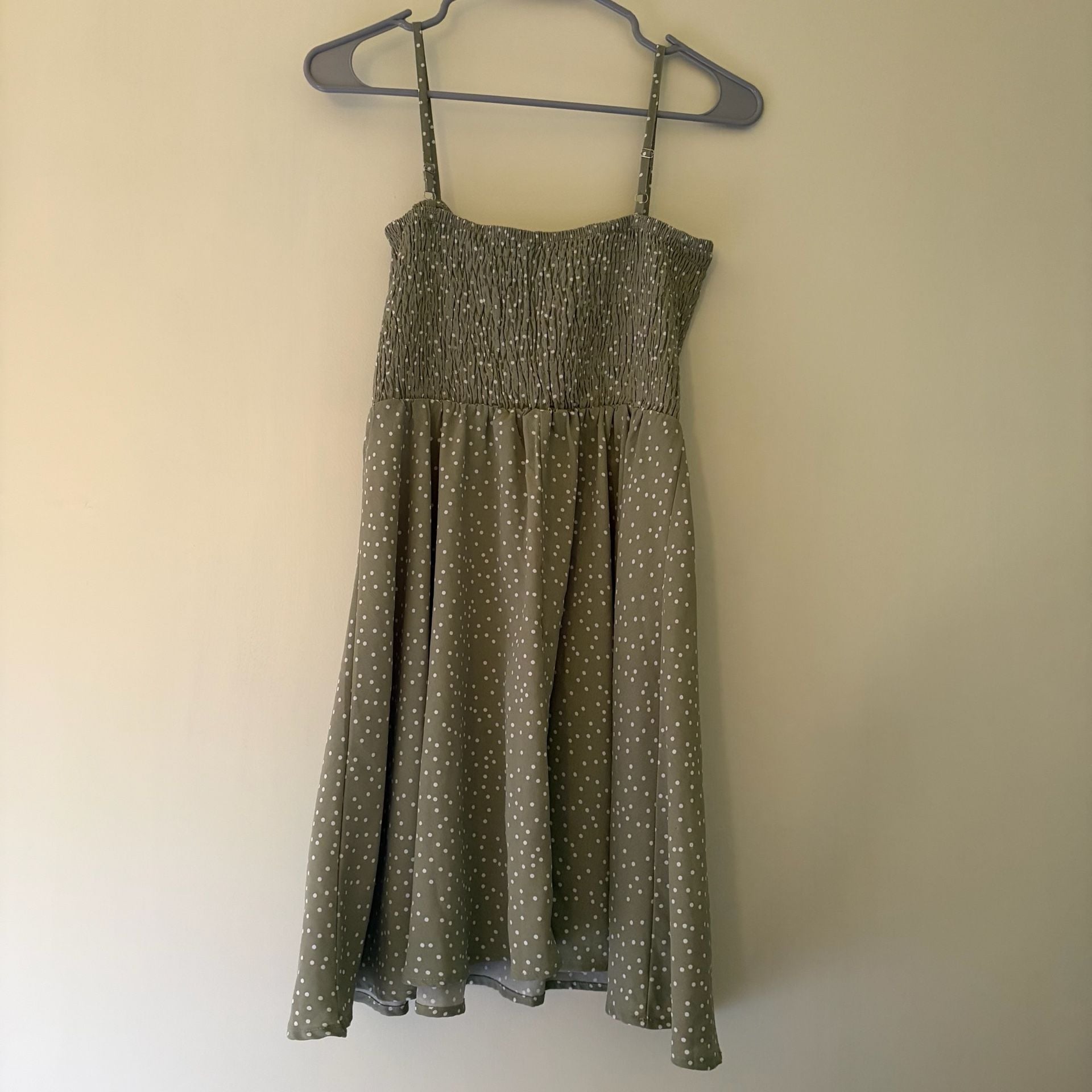 SHEIN Polka Dot Smocked Cami Dress Size XS 5