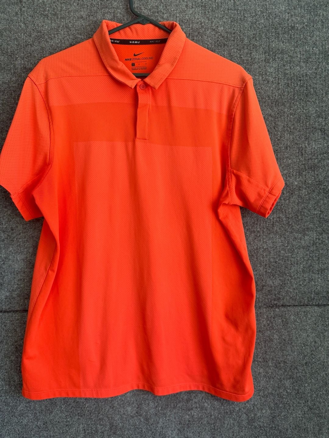 Nike Zonal Cooling Golf Polo Shirt Size L Orange 3
