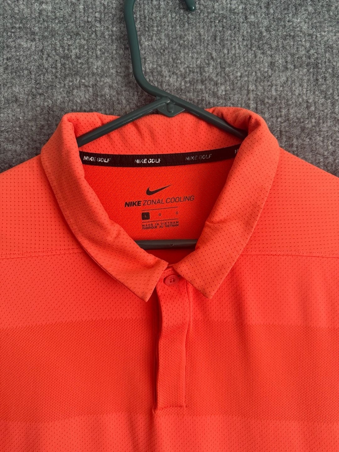 Nike Zonal Cooling Golf Polo Shirt Size L Orange 4