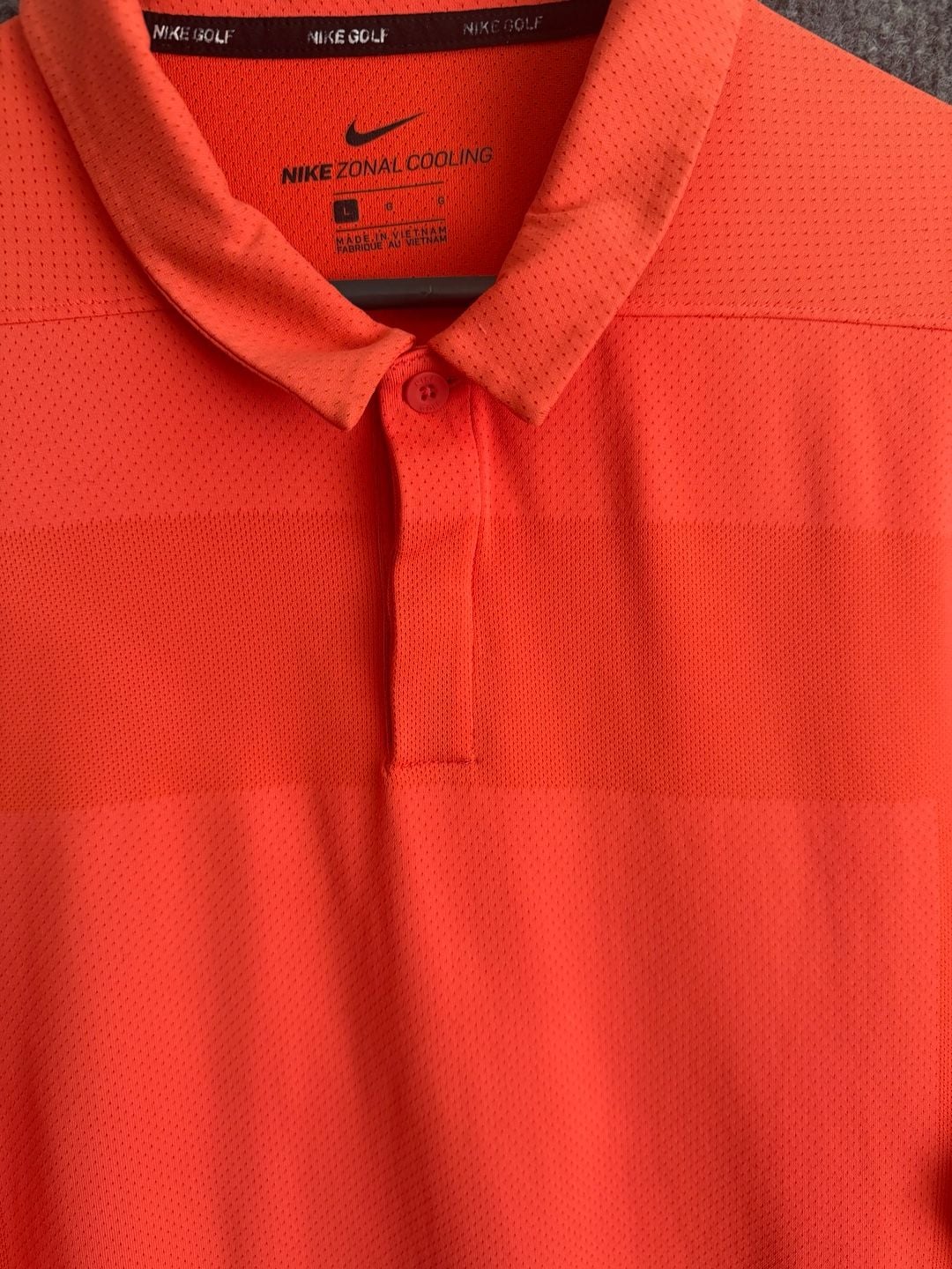 Nike Zonal Cooling Golf Polo Shirt Size L Orange 5