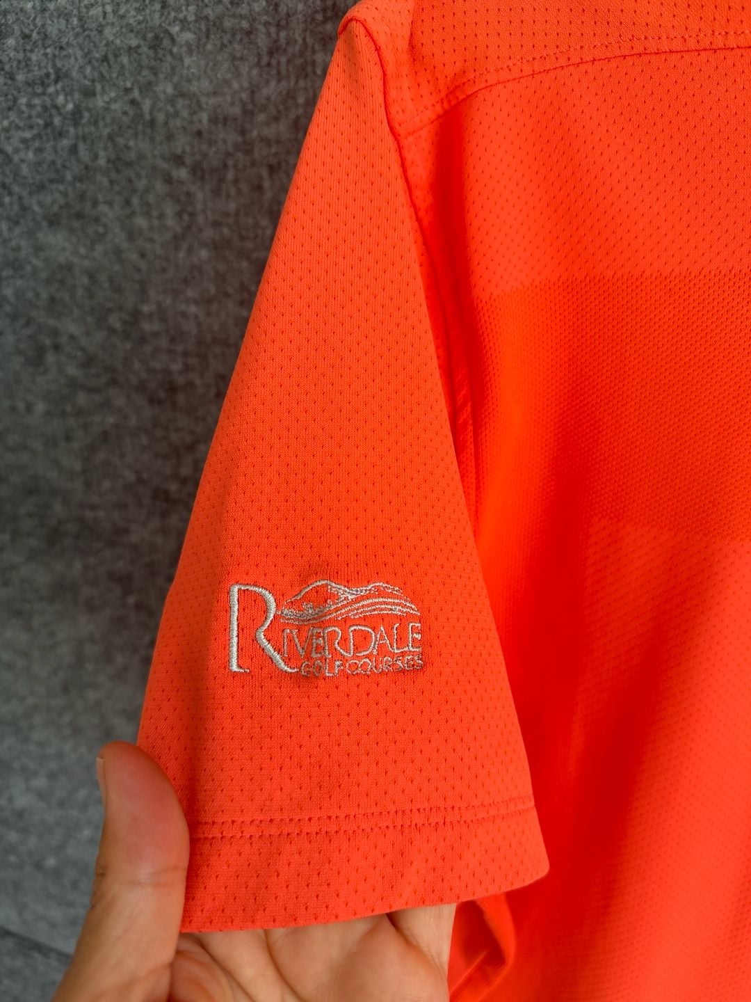 Nike Zonal Cooling Golf Polo Shirt Size L Orange 9