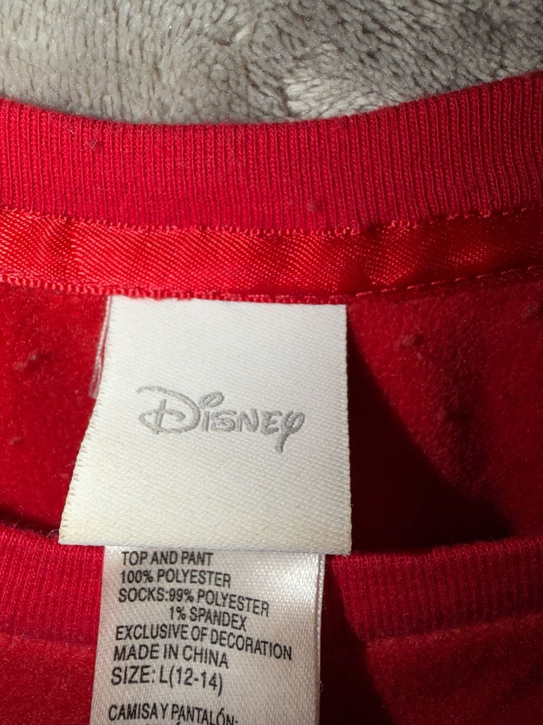 Disney Winnie The Pooh Sleepwear Top Size L(12-14) Red Oh Bother 3