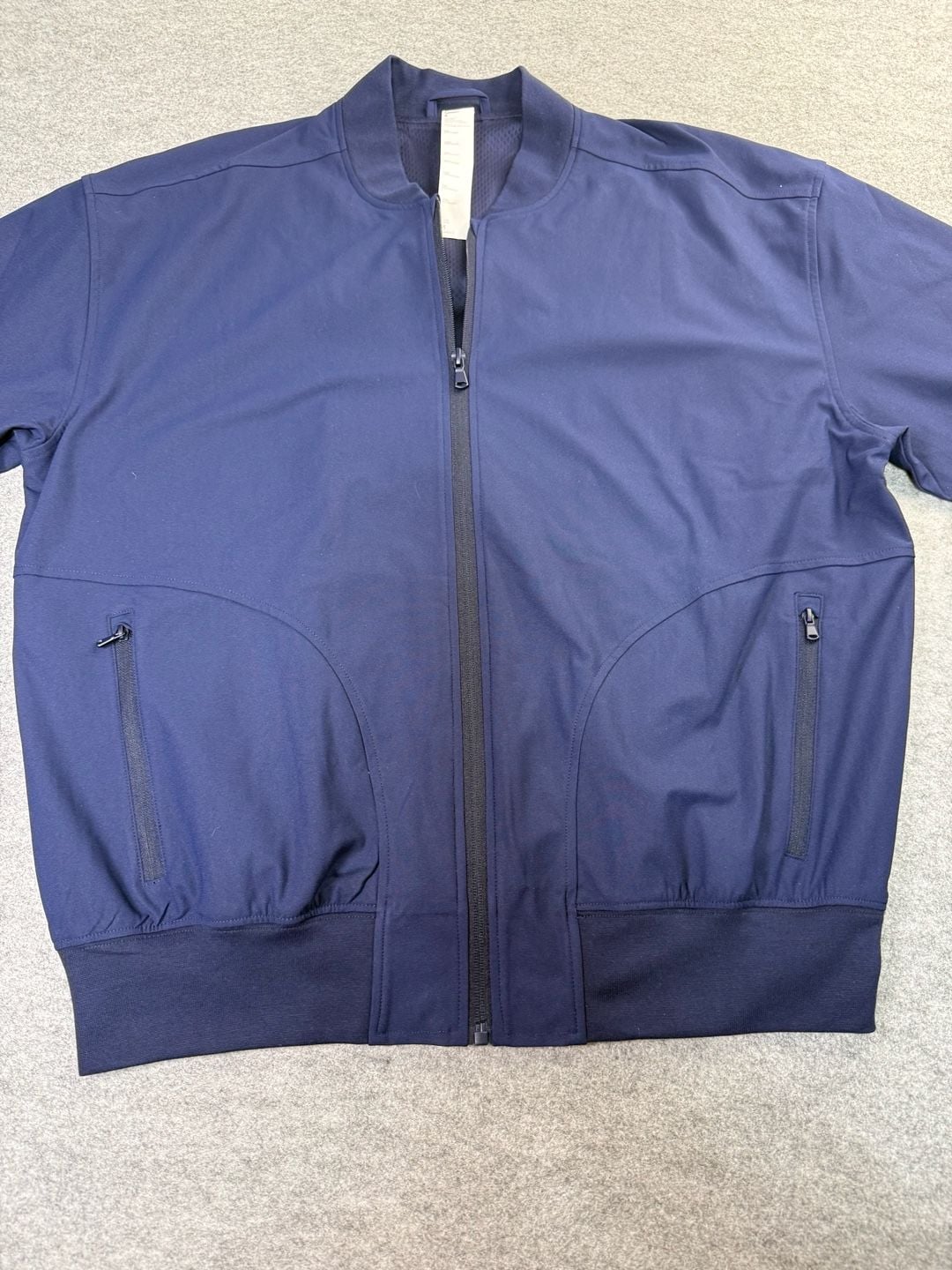 Fabletics Bomber Jacket Size M Blue Full Zip Athletic Mens 4