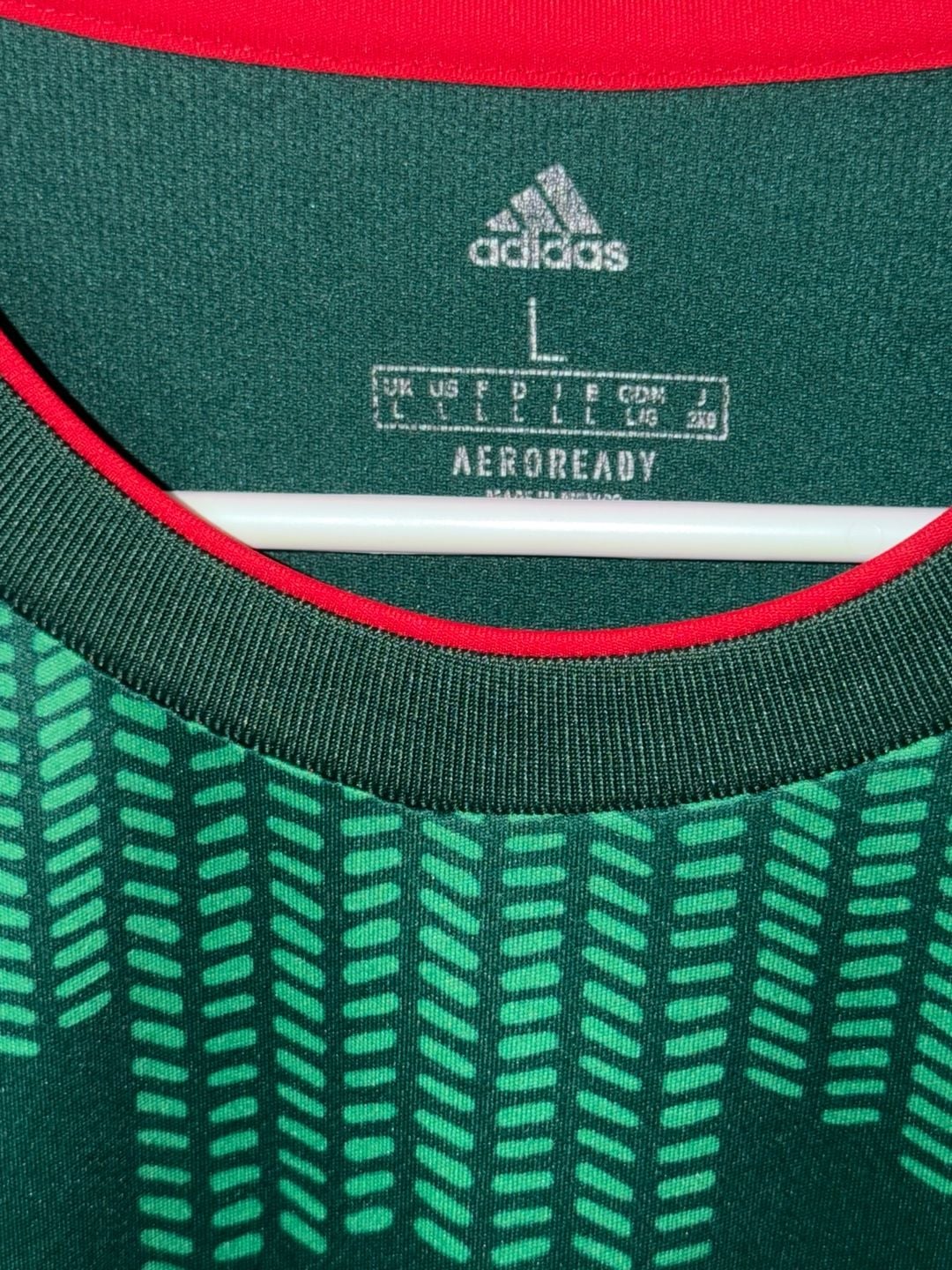 Adidas Mexico Home Soccer Jersey Size L Green Aeroready 4