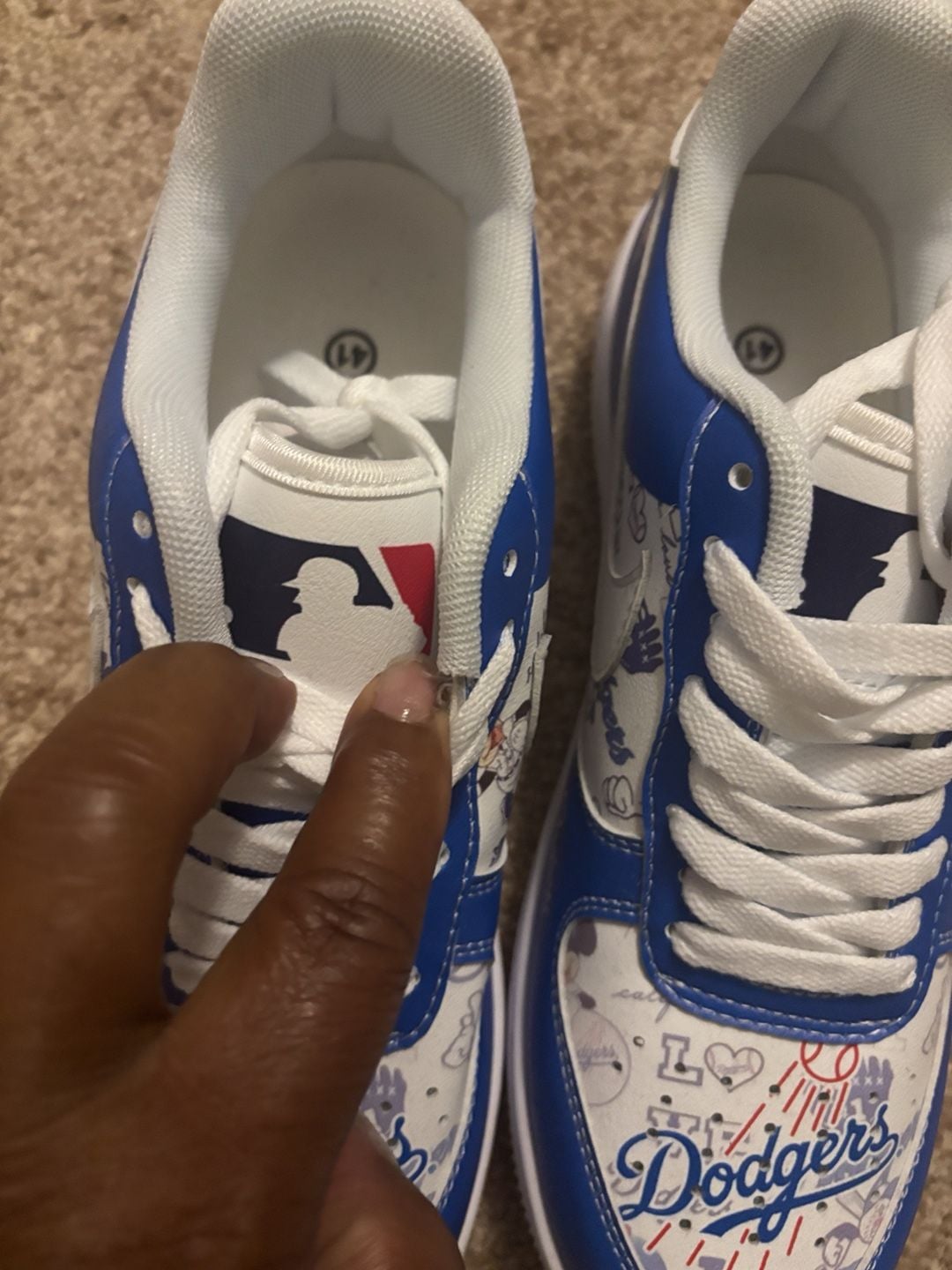 Force 1 Los Angeles Dodgers Size 41 Custom Sneakers 3