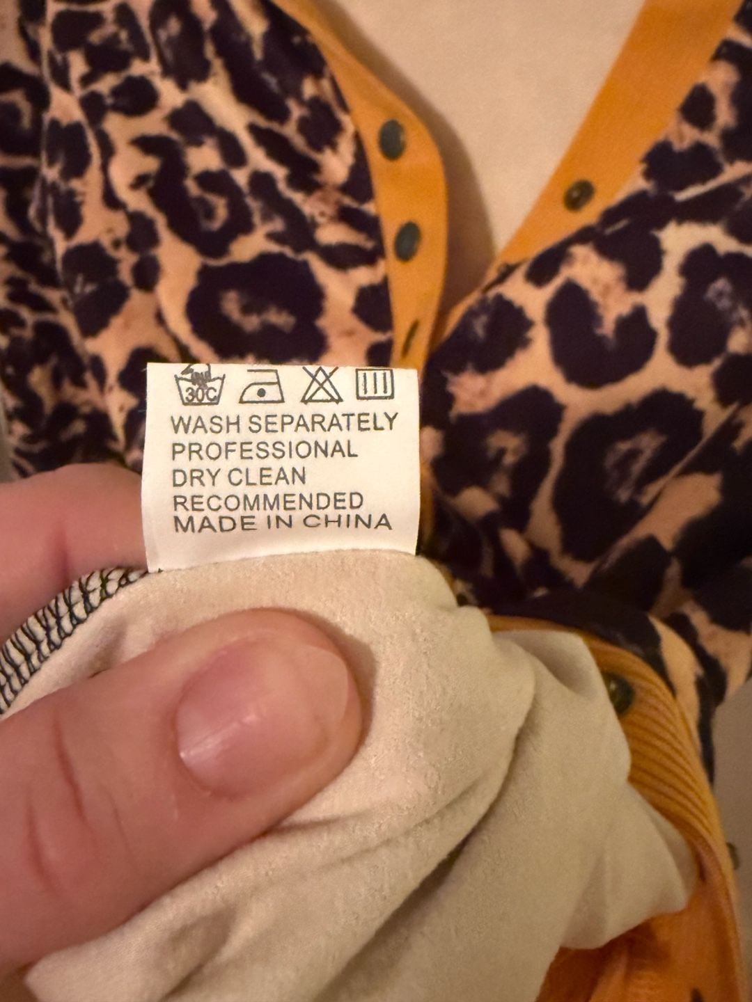 Unbranded Leopard Print Cardigan Mustard Trim 4
