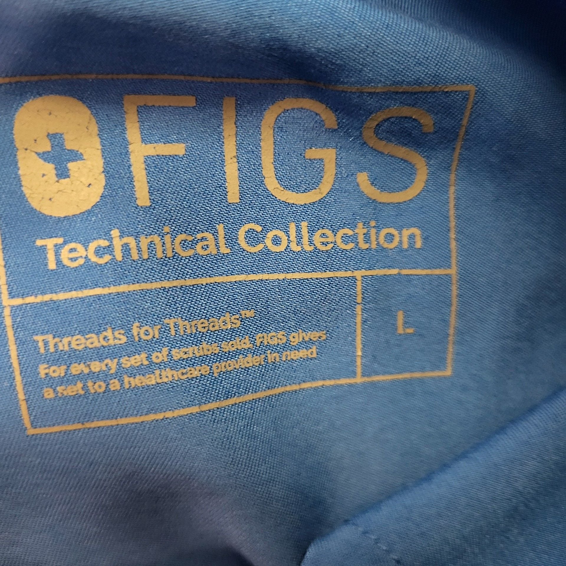 Figs Technical Collection Scrub Pants Size L Royal Blue Cargo Pockets 6