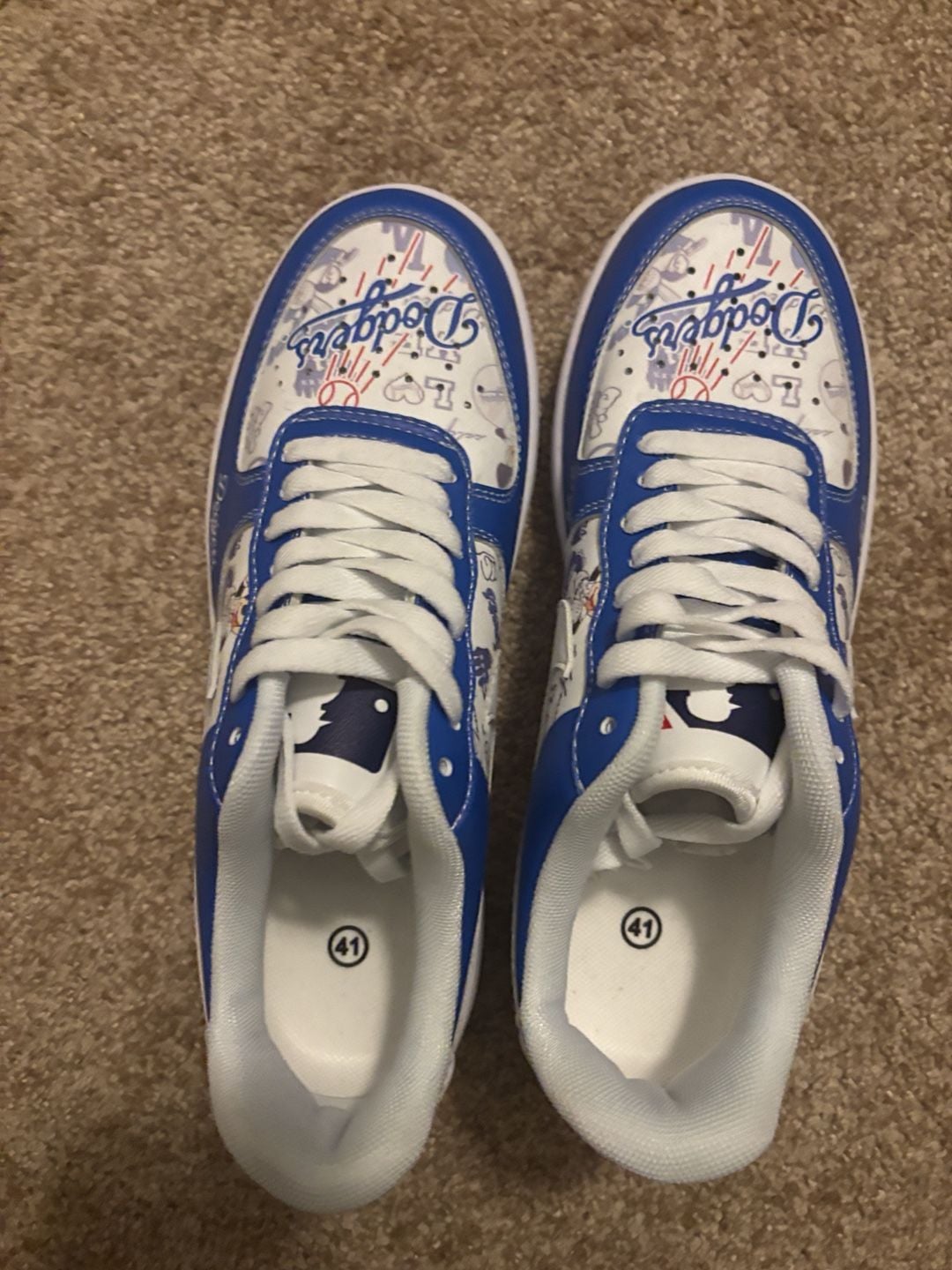 Force 1 Los Angeles Dodgers Size 41 Custom Sneakers 9