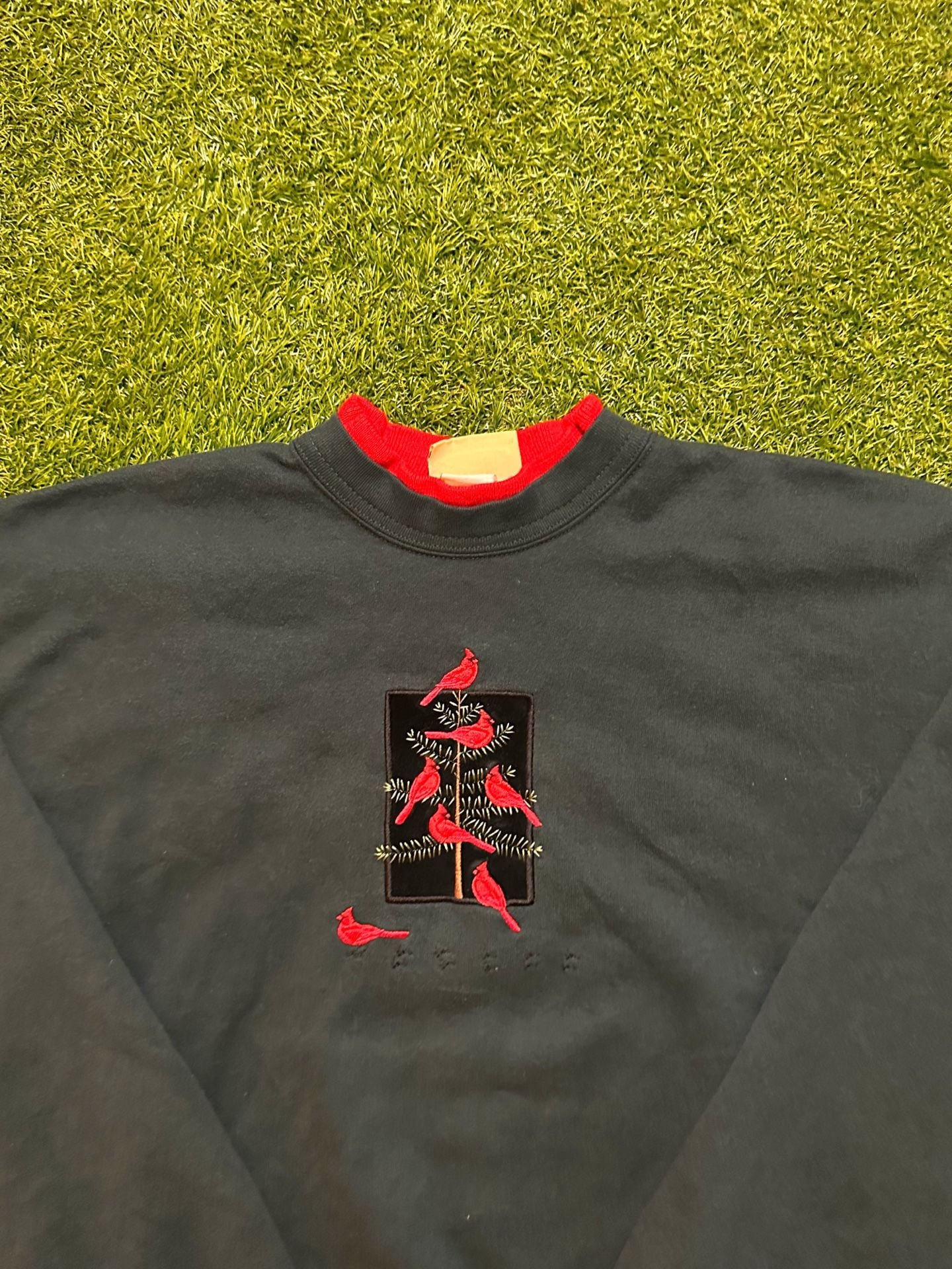 Vintage 1990s Top Stitch Cardinals Embroidered Sweatshirt. 4