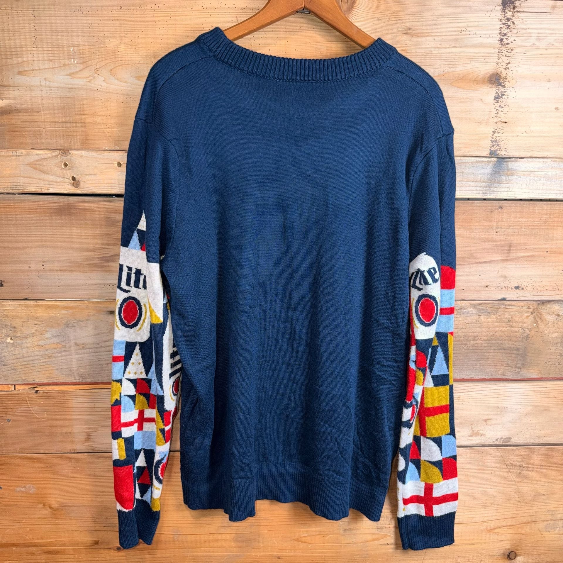 Miller Lite 'Tis Miller Time Holiday Sweater Blue 3