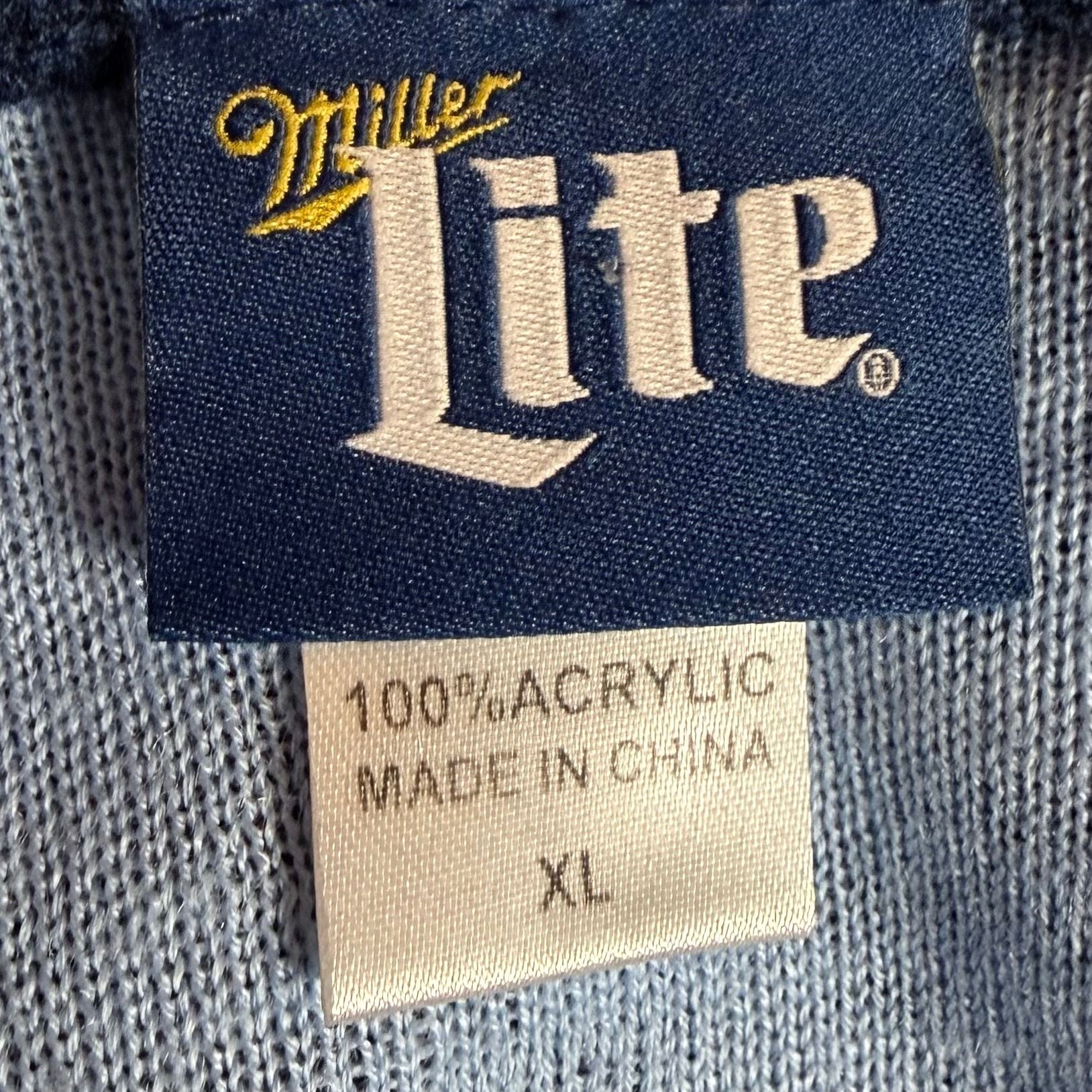 Miller Lite 'Tis Miller Time Holiday Sweater Blue 6