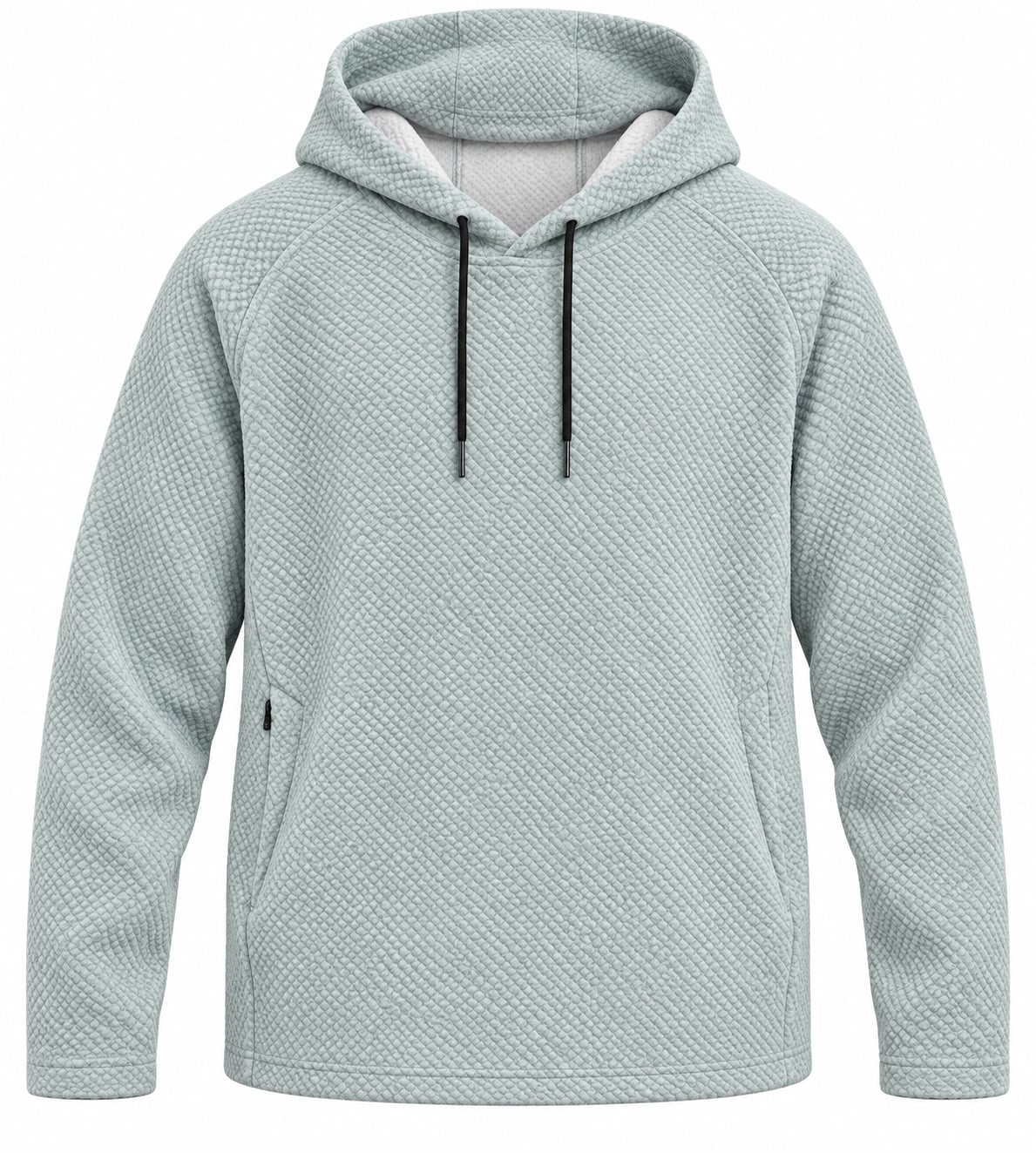 Old Navy Active Waffle Knit Hoodie Size XL Light Blue Pullover 2