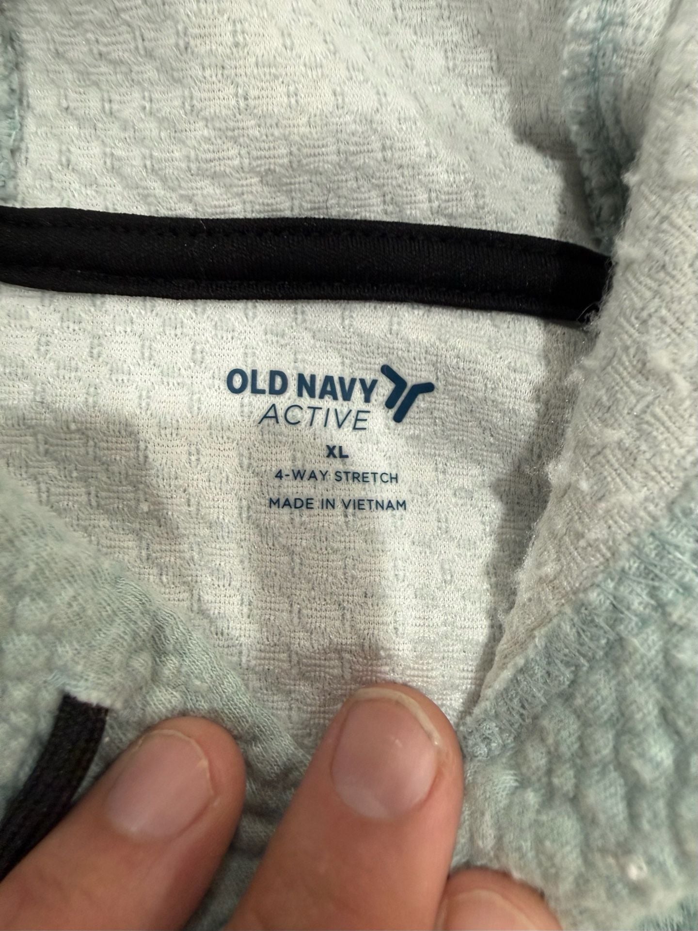 Old Navy Active Waffle Knit Hoodie Size XL Light Blue Pullover 4