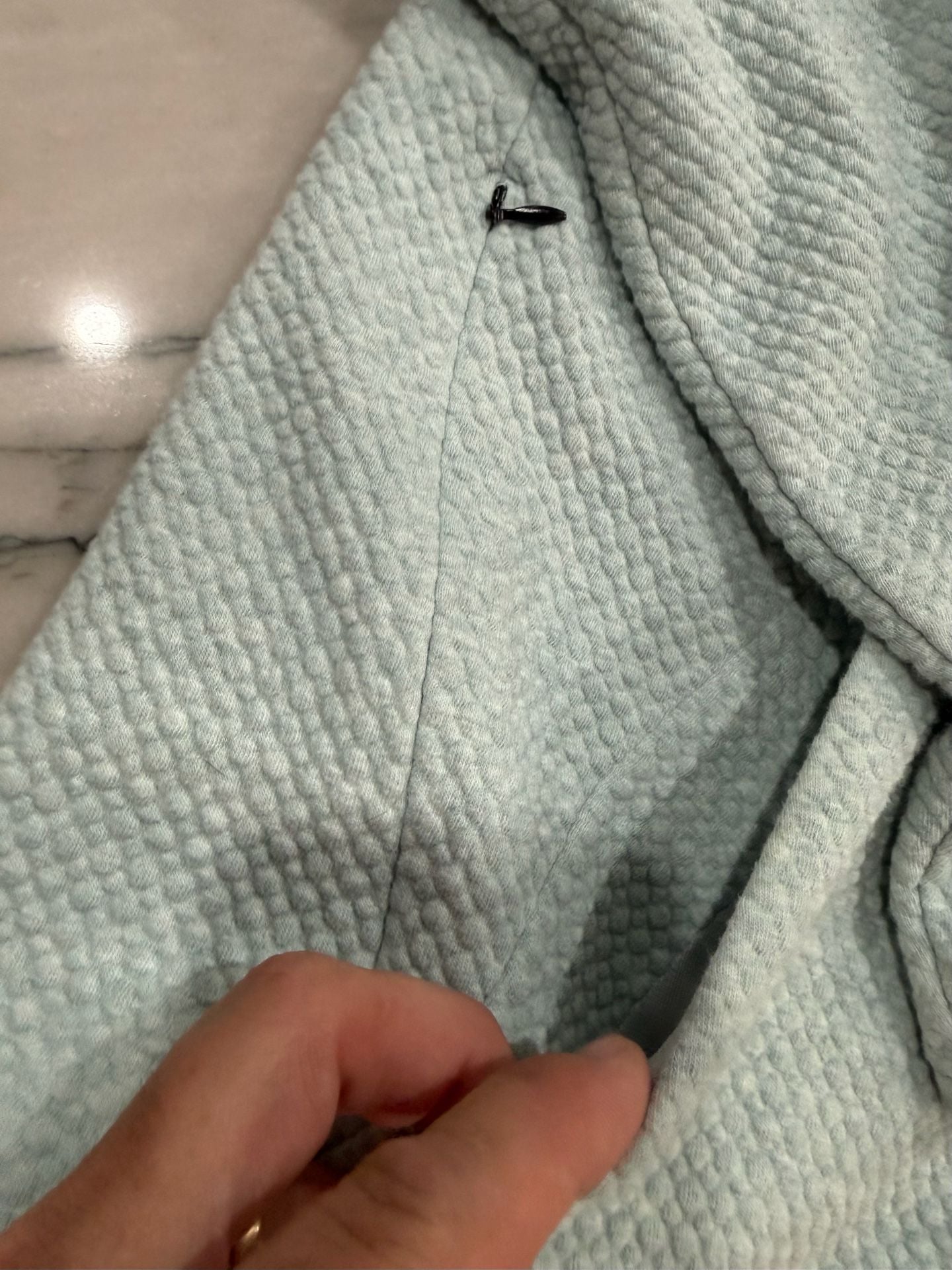 Old Navy Active Waffle Knit Hoodie Size XL Light Blue Pullover 5