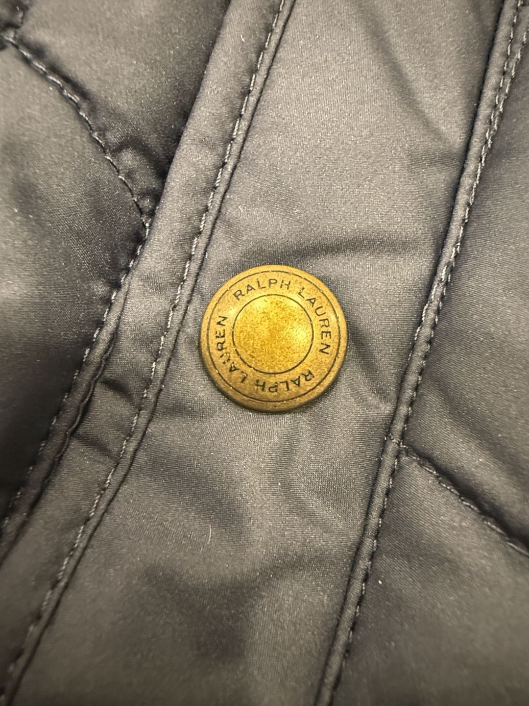 Polo Ralph Lauren Quilted Jacket Size XL Black Corduroy Collar 12