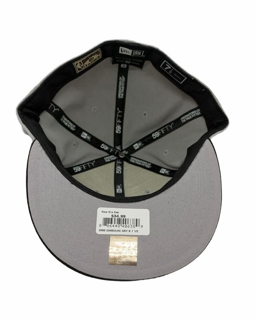 New Era Chicago Bulls 59FIFTY Hat Size 7 1/2 Gray Black Fitted 4